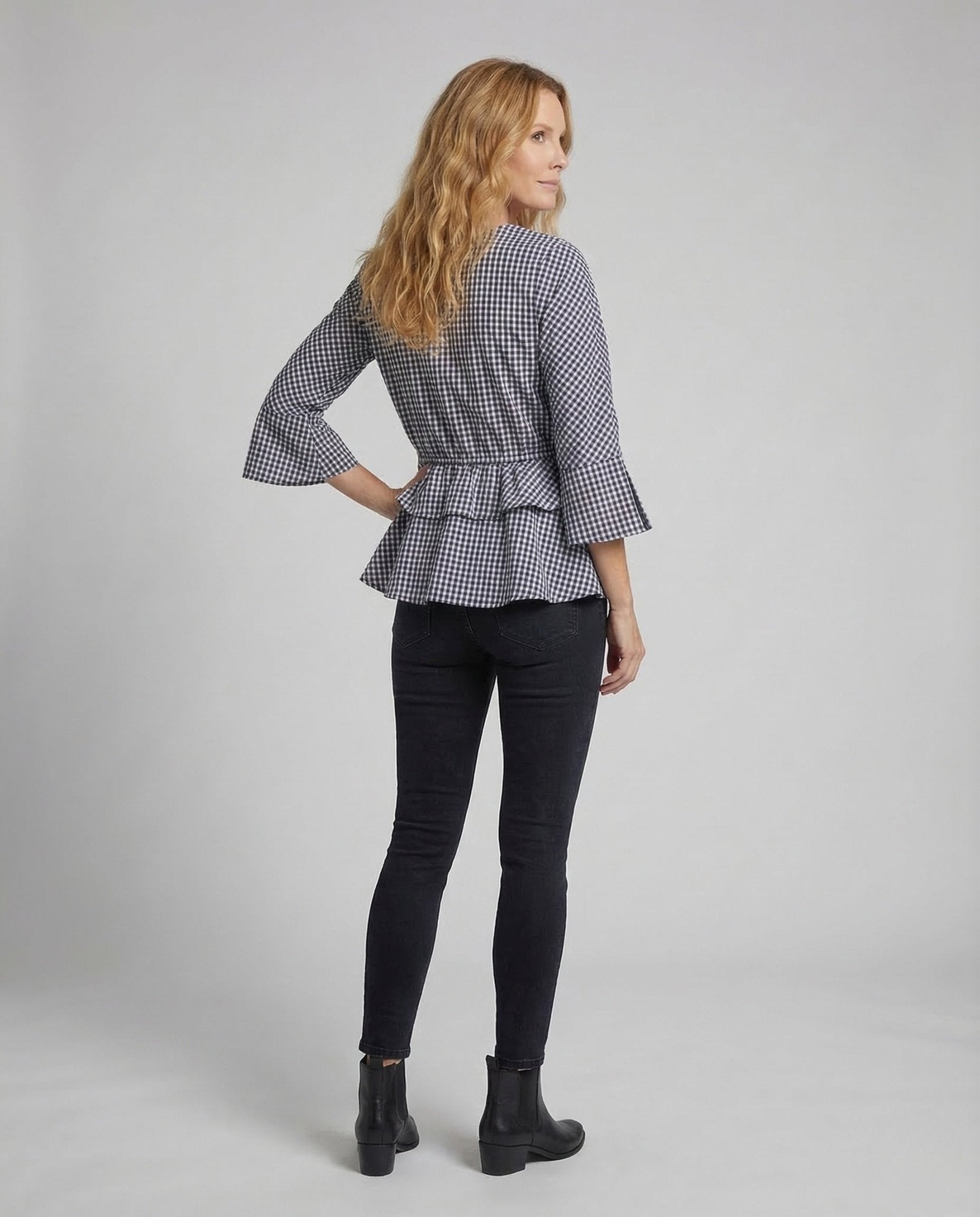 Women's Blouse Fitted Drawstring Sleeves - Chichicherry