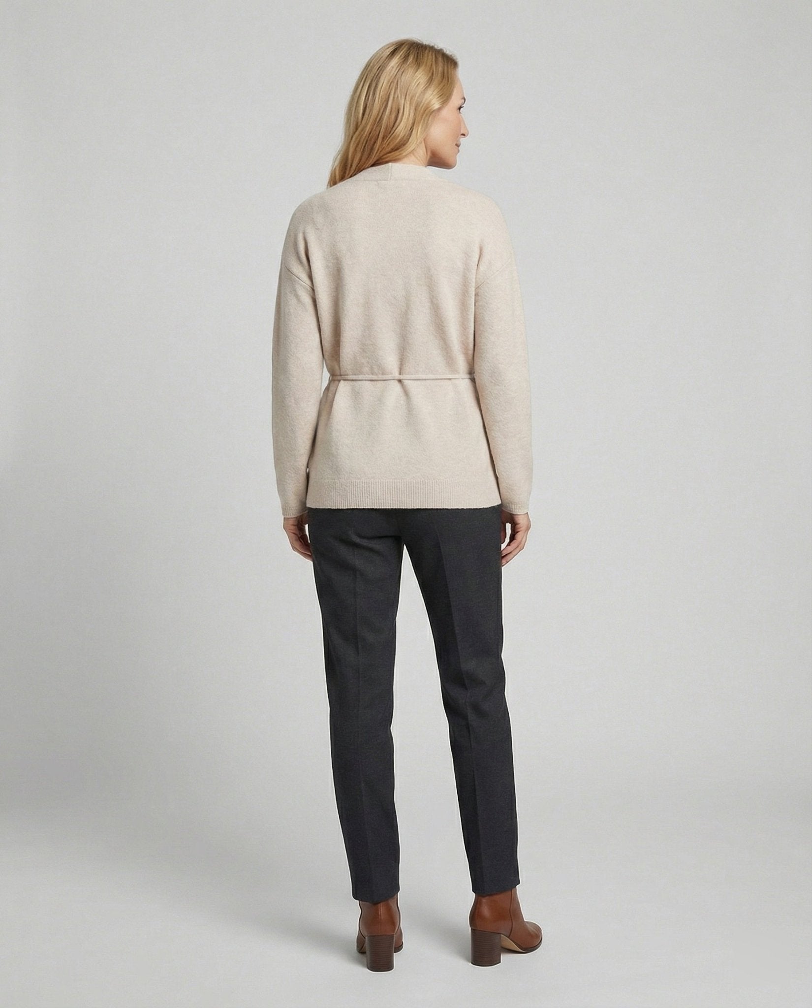 Women's cardigan with tie belt - Chichicherry