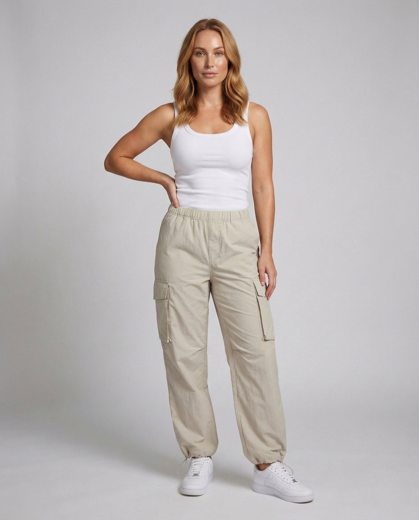 Women's Cargo Pants Cotton Blend - Chichicherry