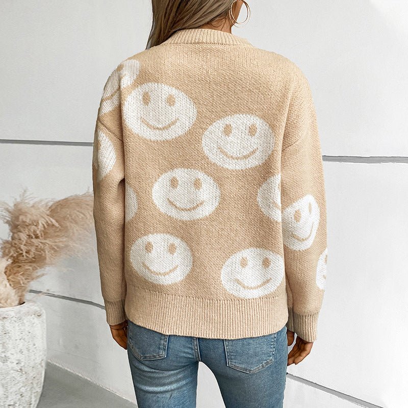 Women's Casual Graphic Knit Sweater - Chichicherry