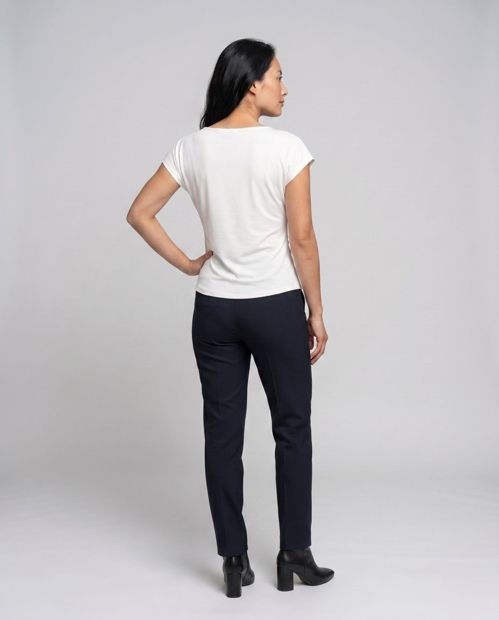 Women's casual wrap shirt with decorative button design - Chichicherry