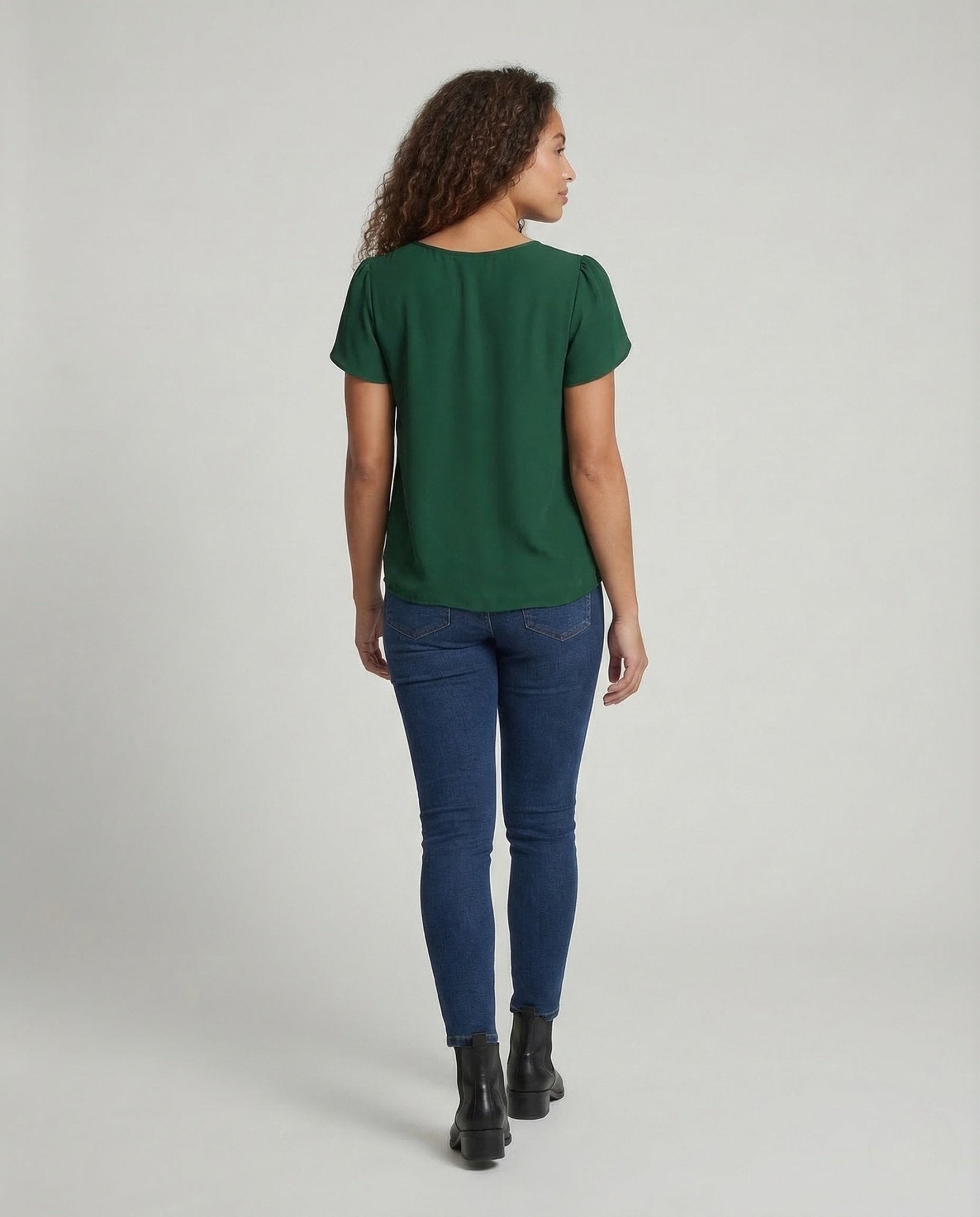Women's Chiffon Blouse Ruffle Sleeves - Chichicherry