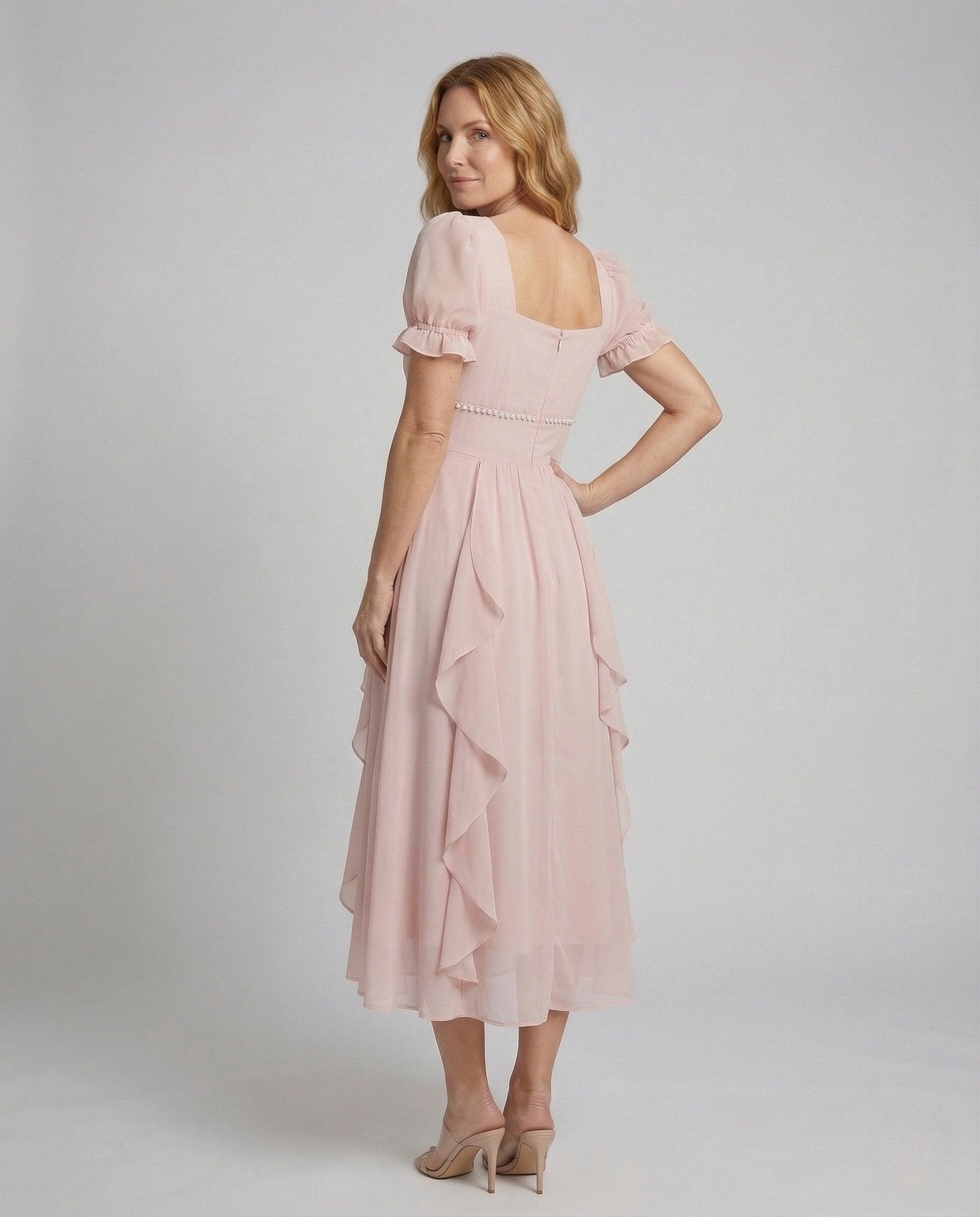 Women's Chiffon Midi Dress Layered - Chichicherry