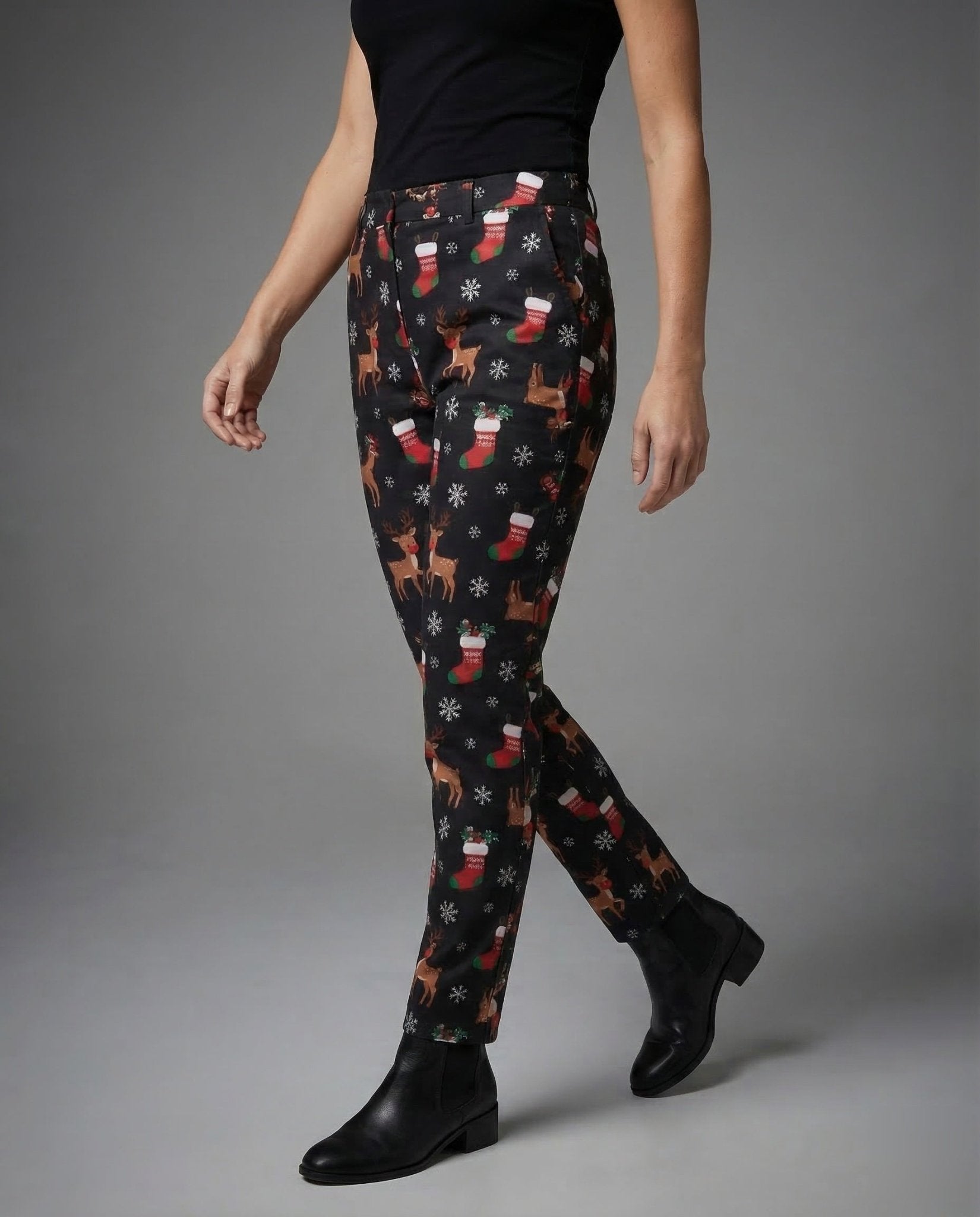 Women's Chino Pants Print Straight - Chichicherry