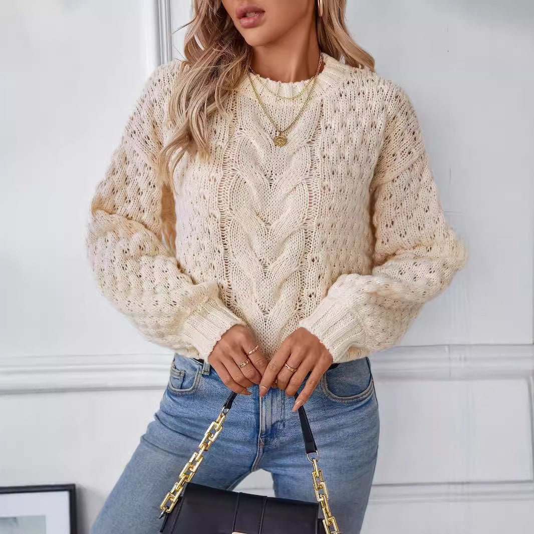 Women's Chunky Cable Knit Pullover Sweater