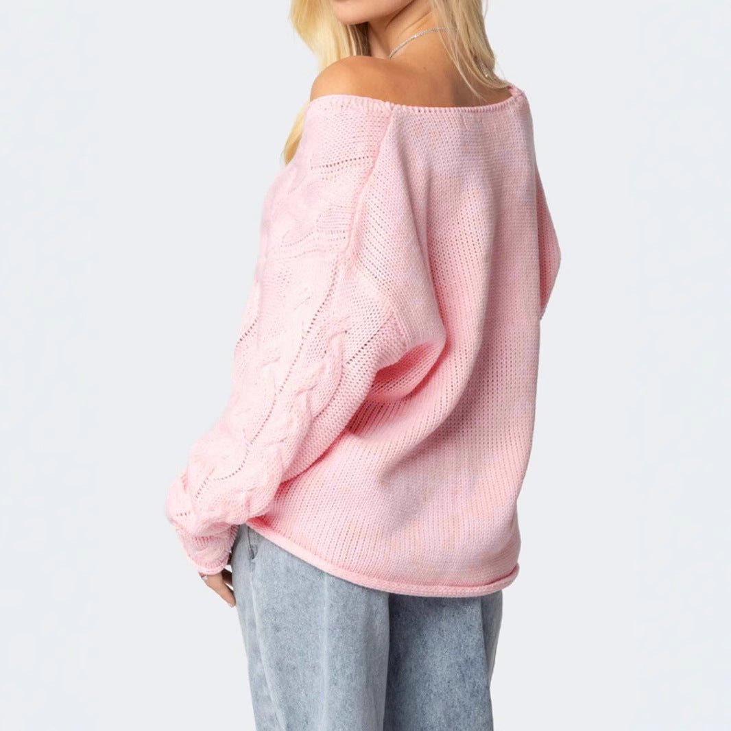 Women's Chunky Cable Knit Sweater - Chichicherry