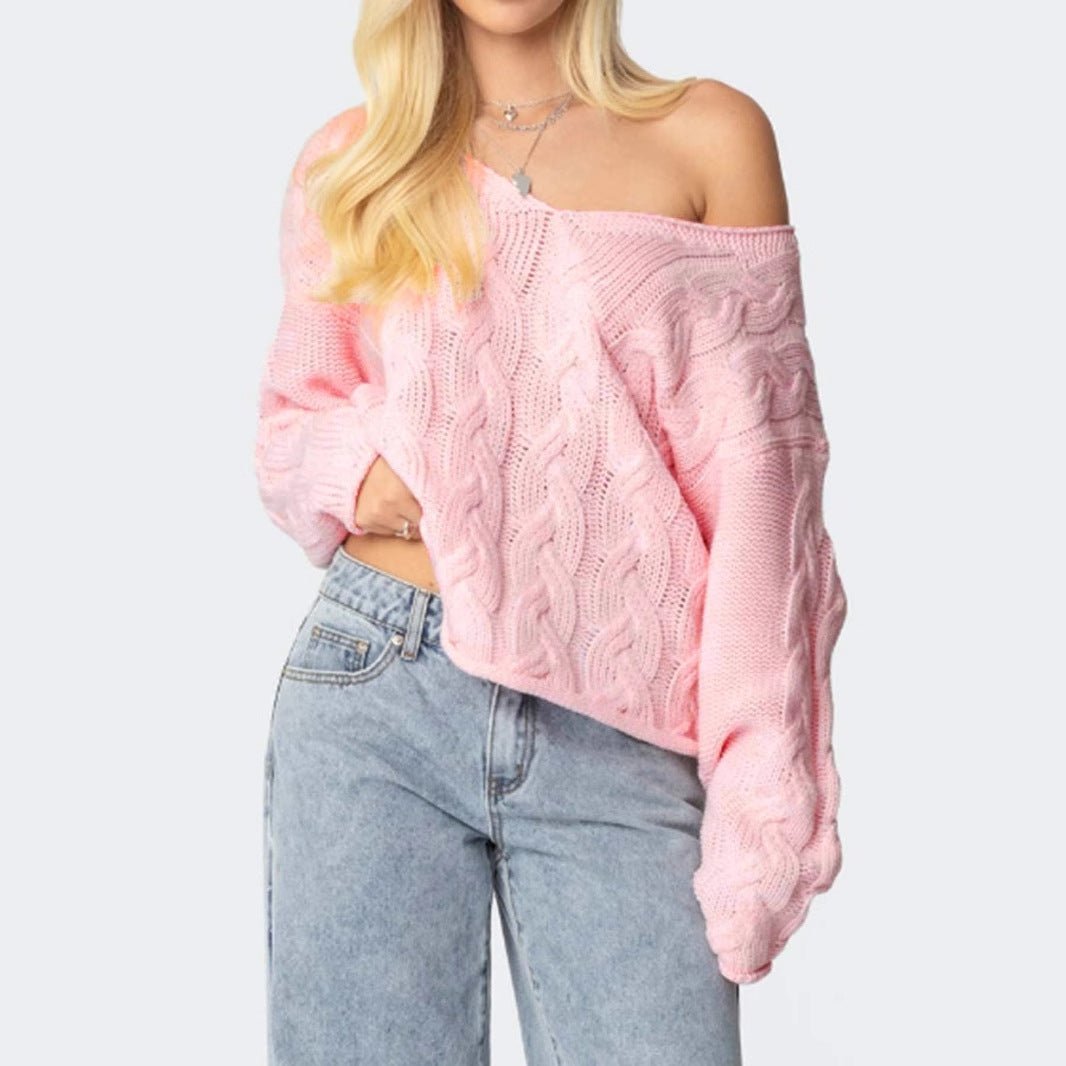 Women's Chunky Cable Knit Sweater - Chichicherry