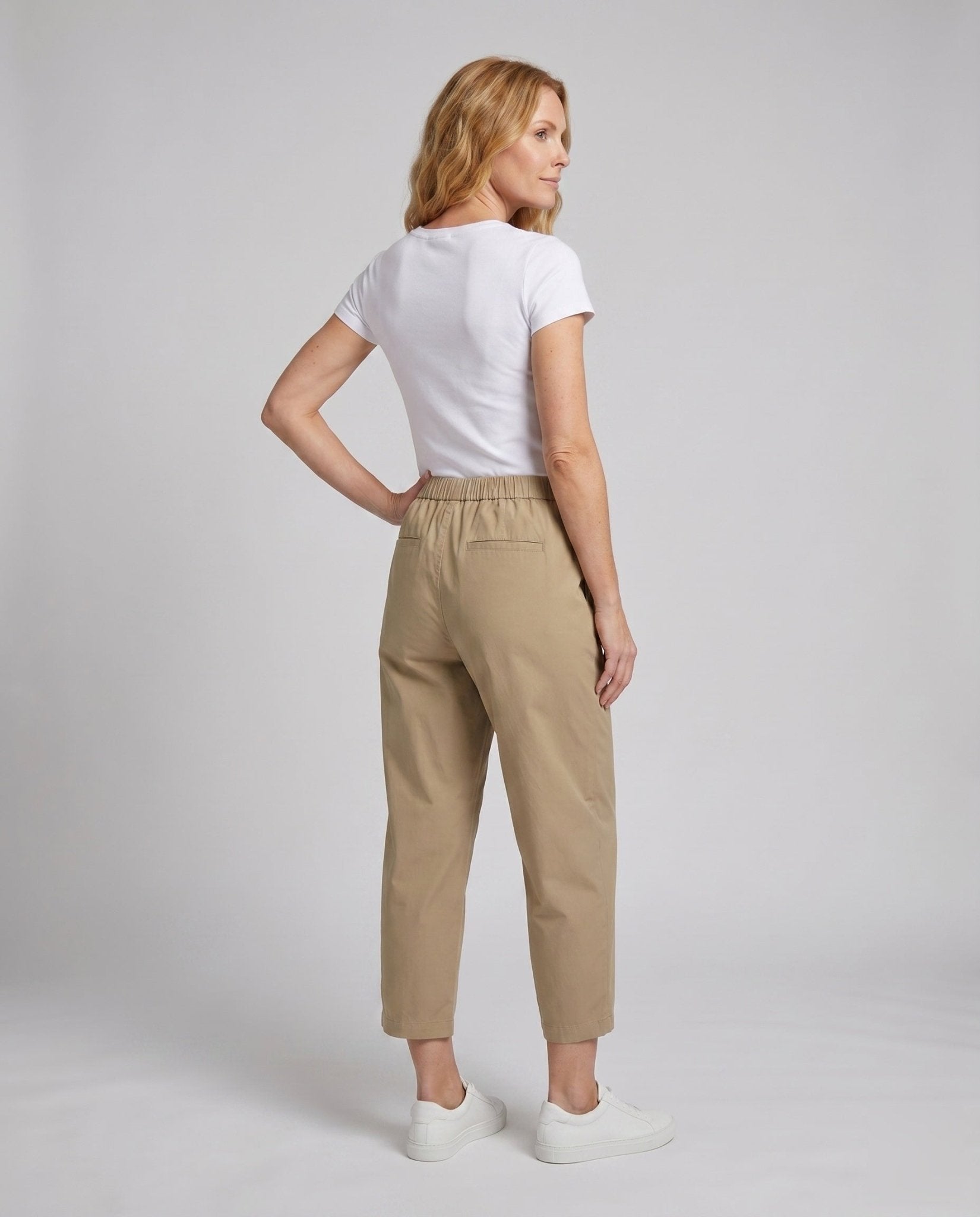 Women's Comfortable Casual Pants with Elastic Waistband and Relaxed Fit - Chichicherry