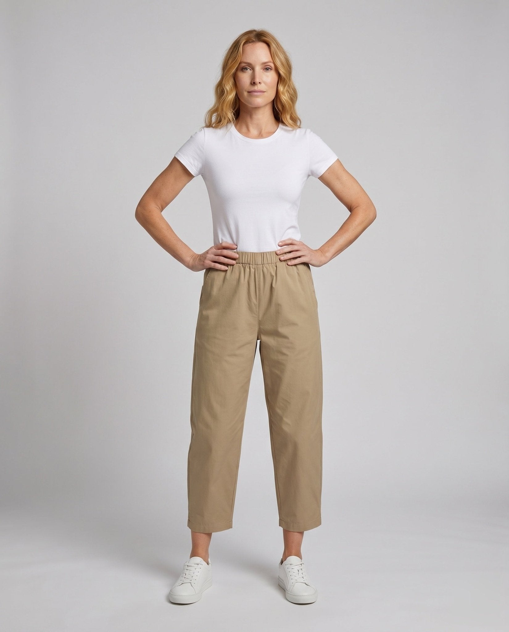 Women's Comfortable Casual Pants with Elastic Waistband and Relaxed Fit - Chichicherry