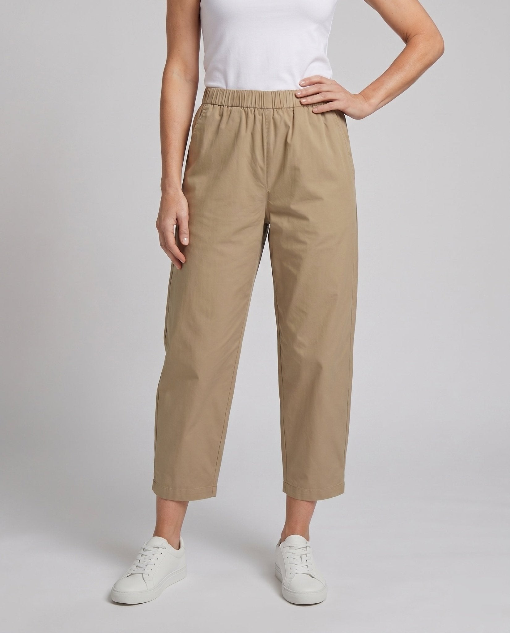 Women's Comfortable Casual Pants with Elastic Waistband and Relaxed Fit - Chichicherry