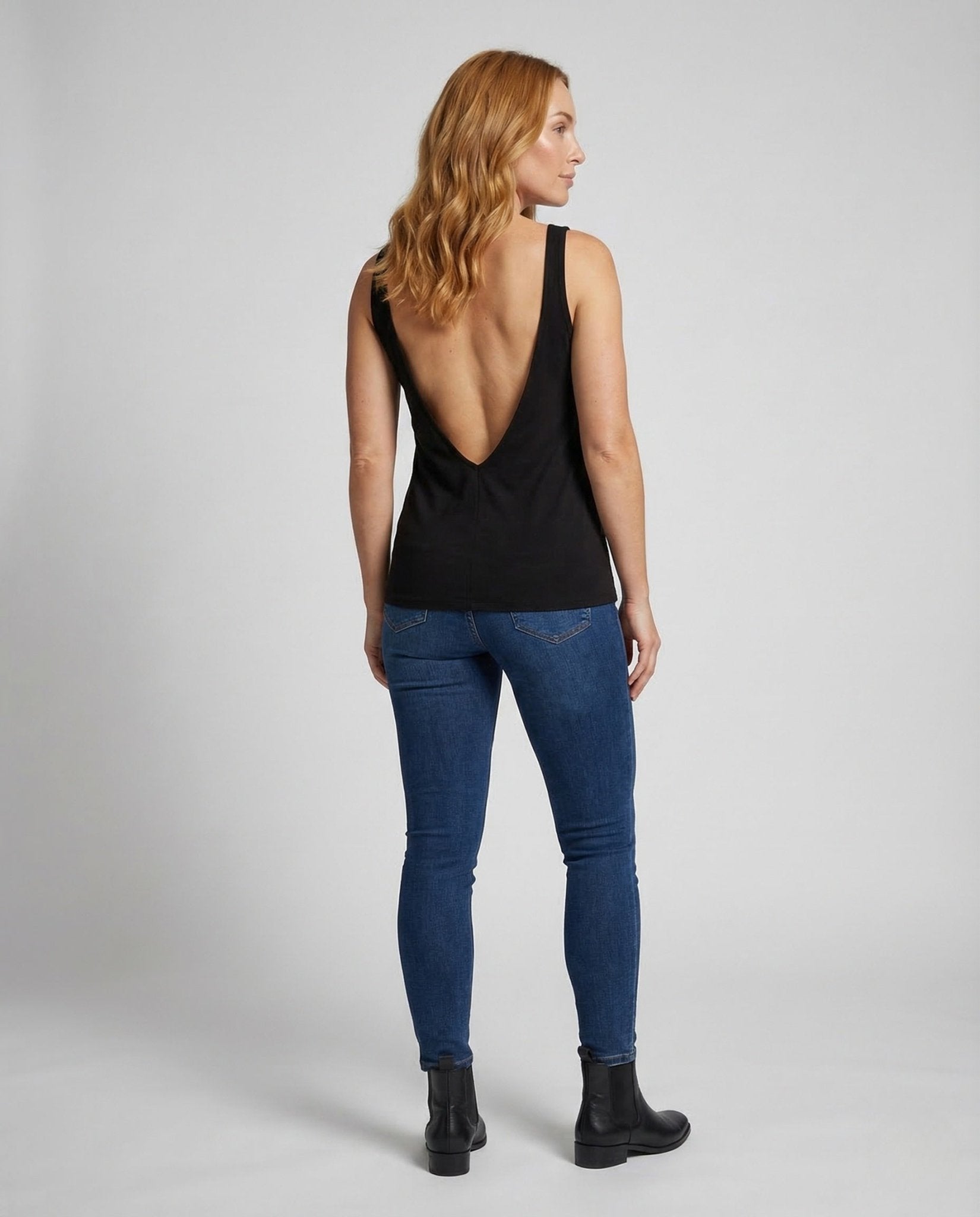 Women's Cotton Jersey Shirt Sleeveless Figure - hugging Round Neck - Chichicherry