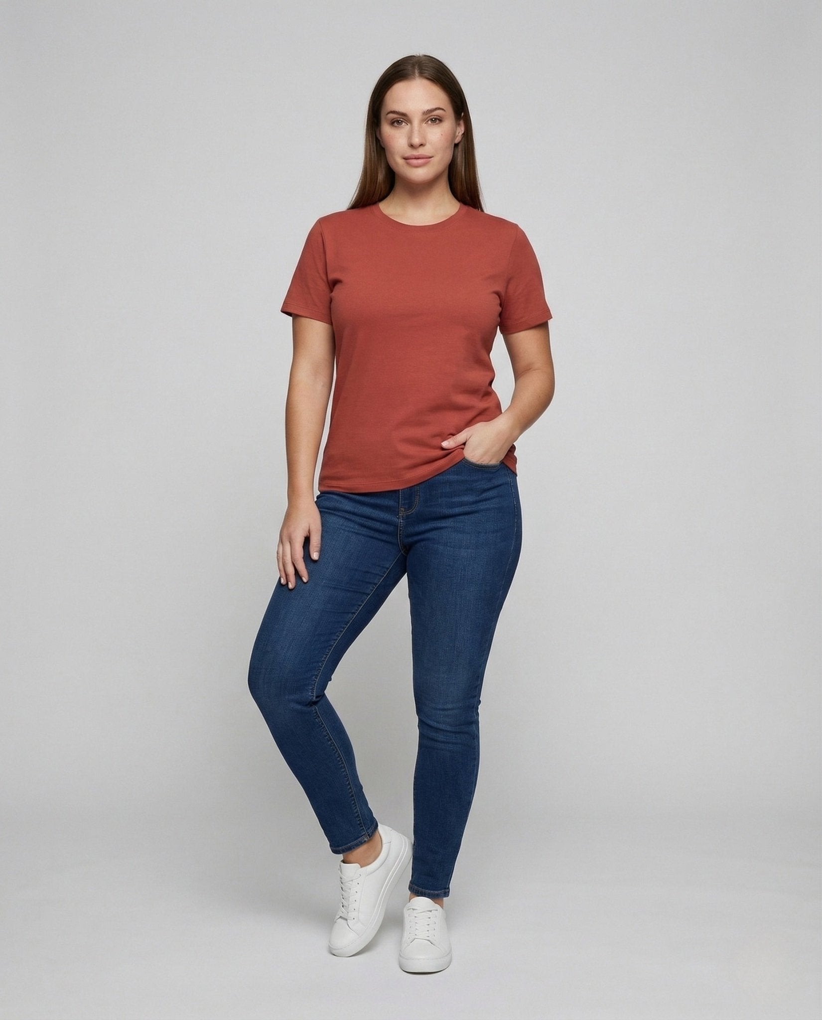 Women's Cotton Shirt Round Neck Soft Jersey Quality - Chichicherry