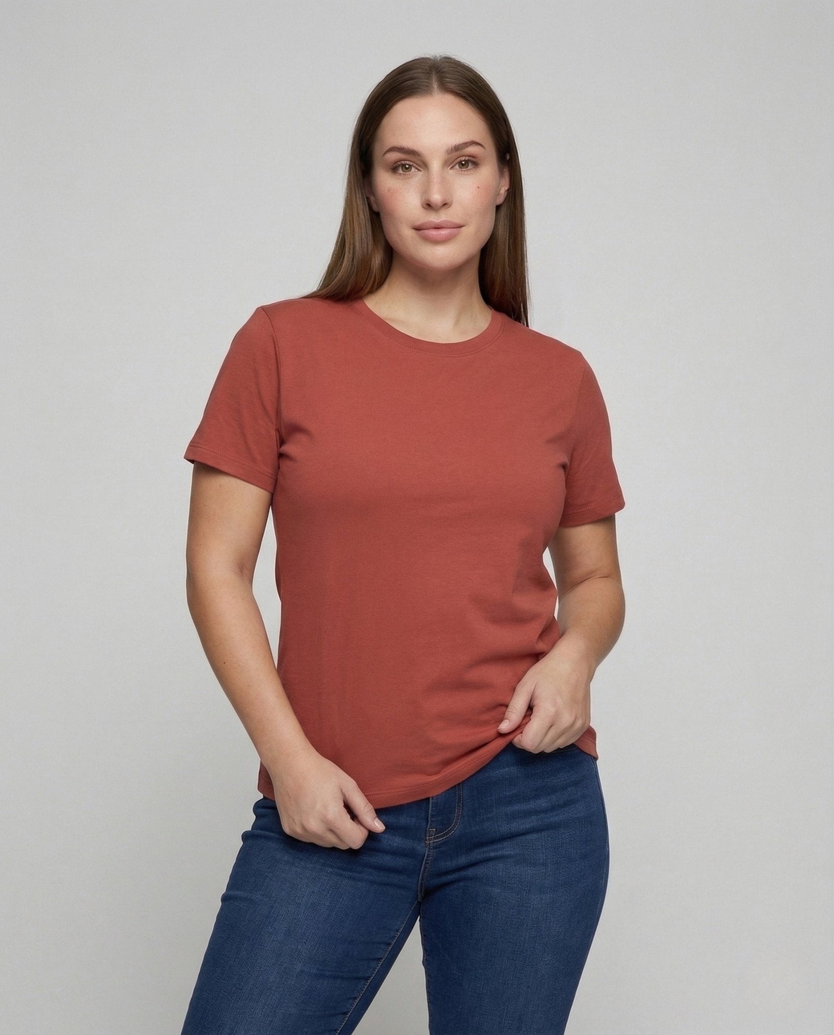 Women's Cotton Shirt Round Neck Soft Jersey Quality - Chichicherry
