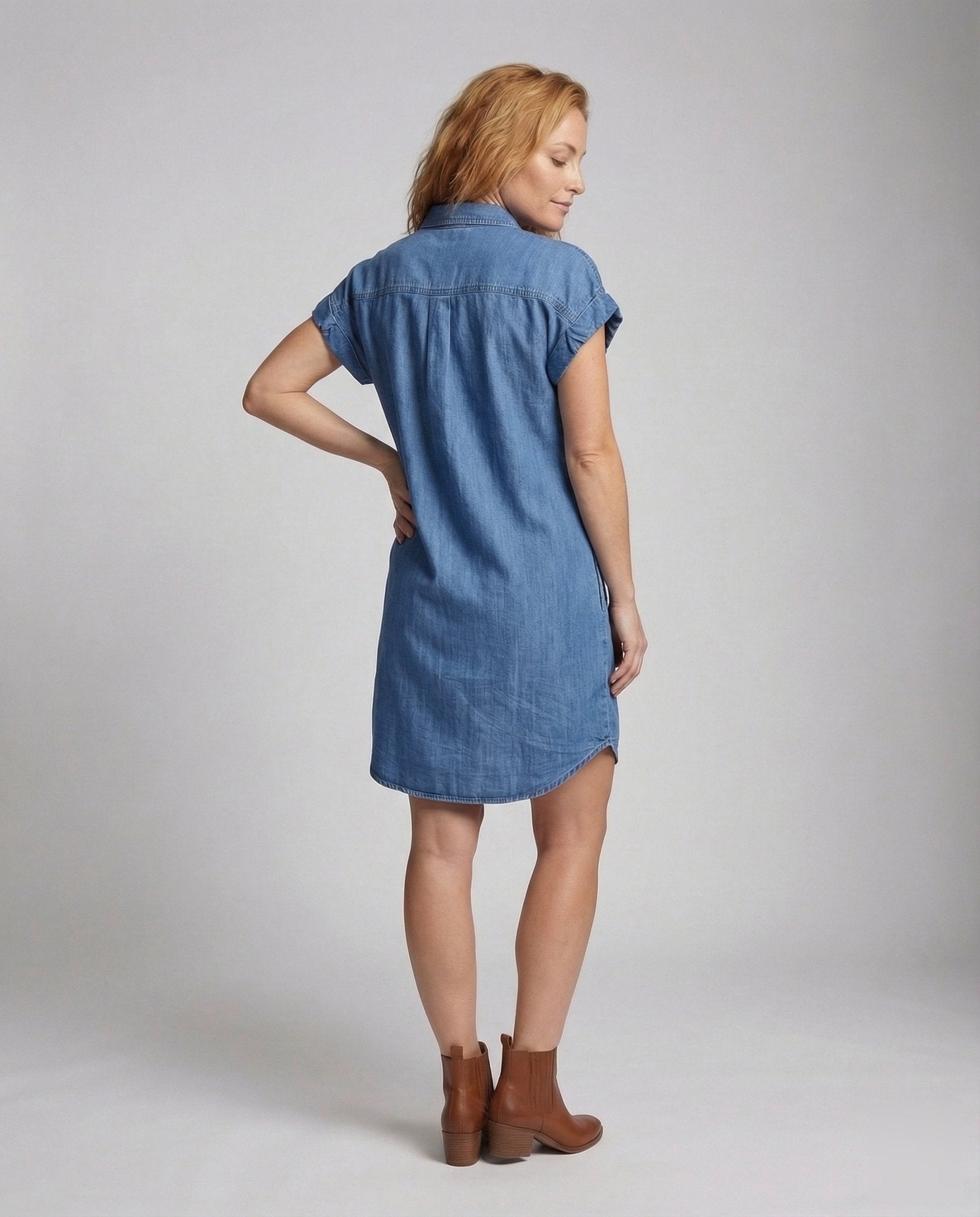 Women's denim shirt dress - Chichicherry