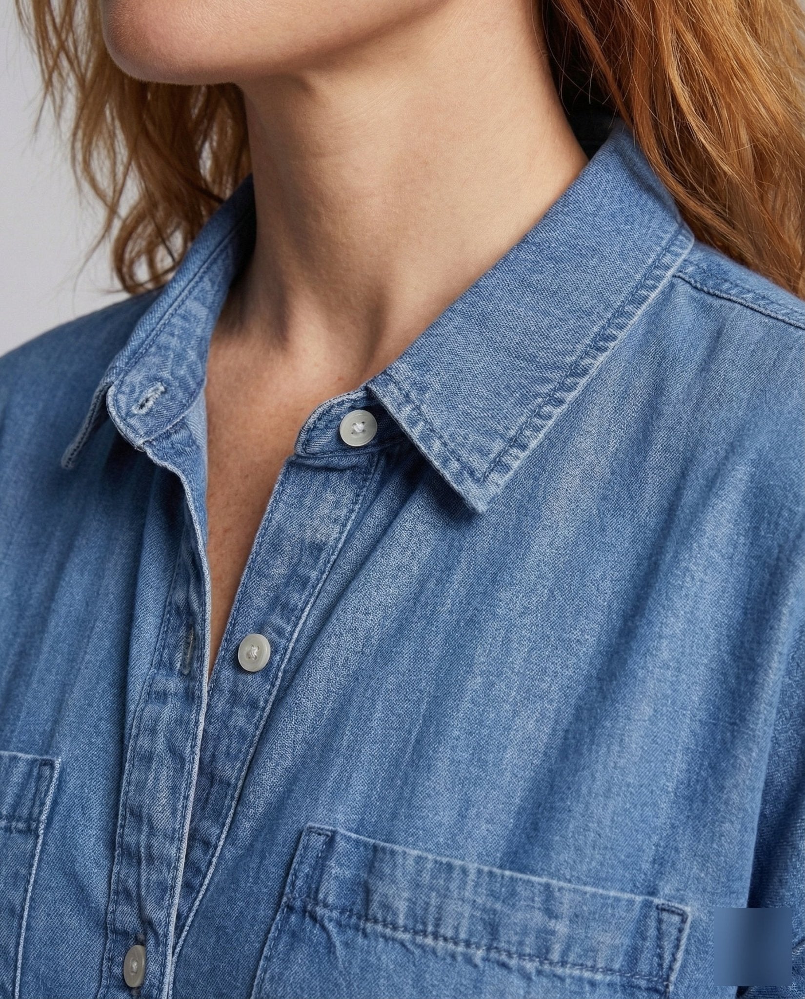 Women's denim shirt dress - Chichicherry
