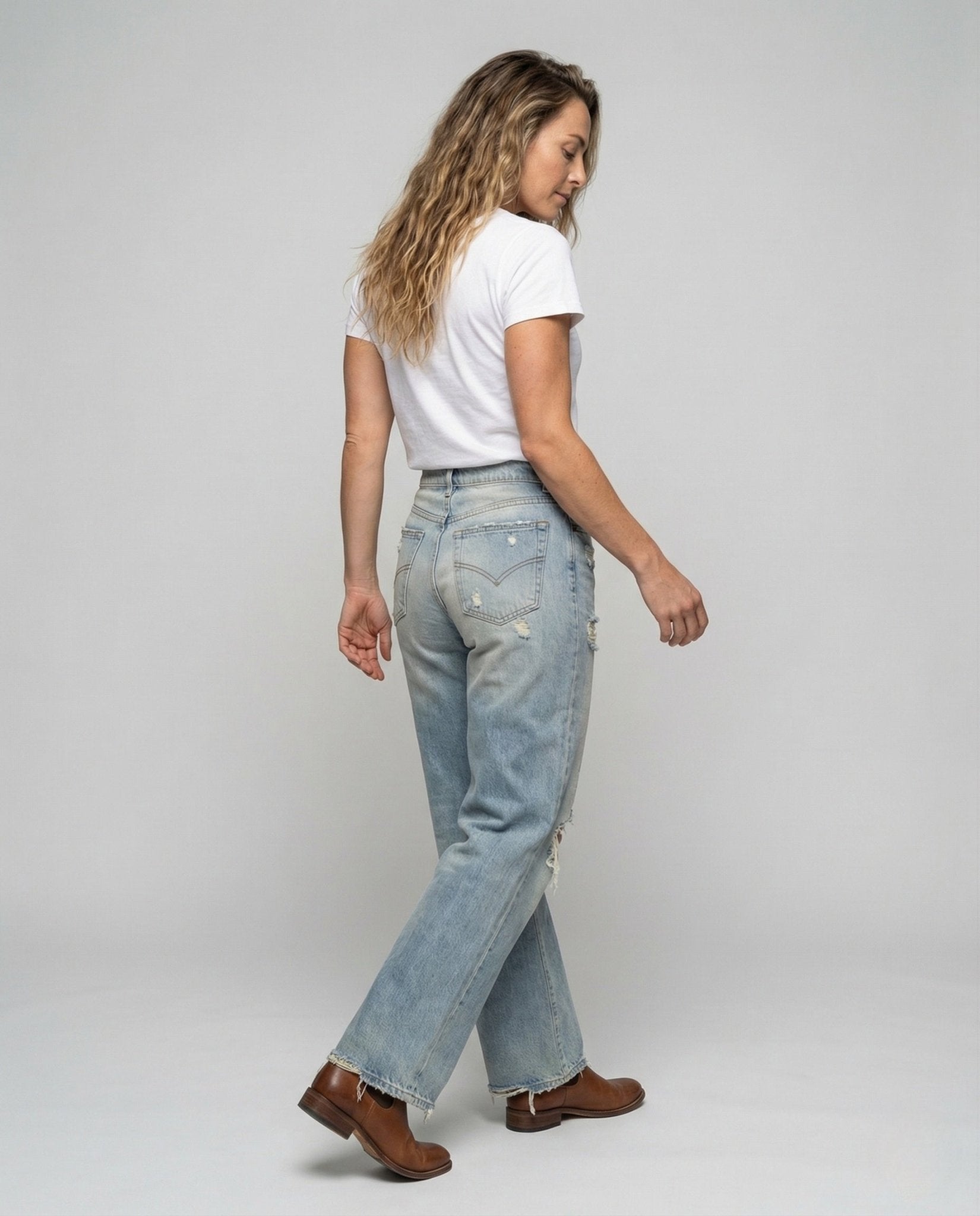 Women's Destroyed Jeans Straight - Chichicherry