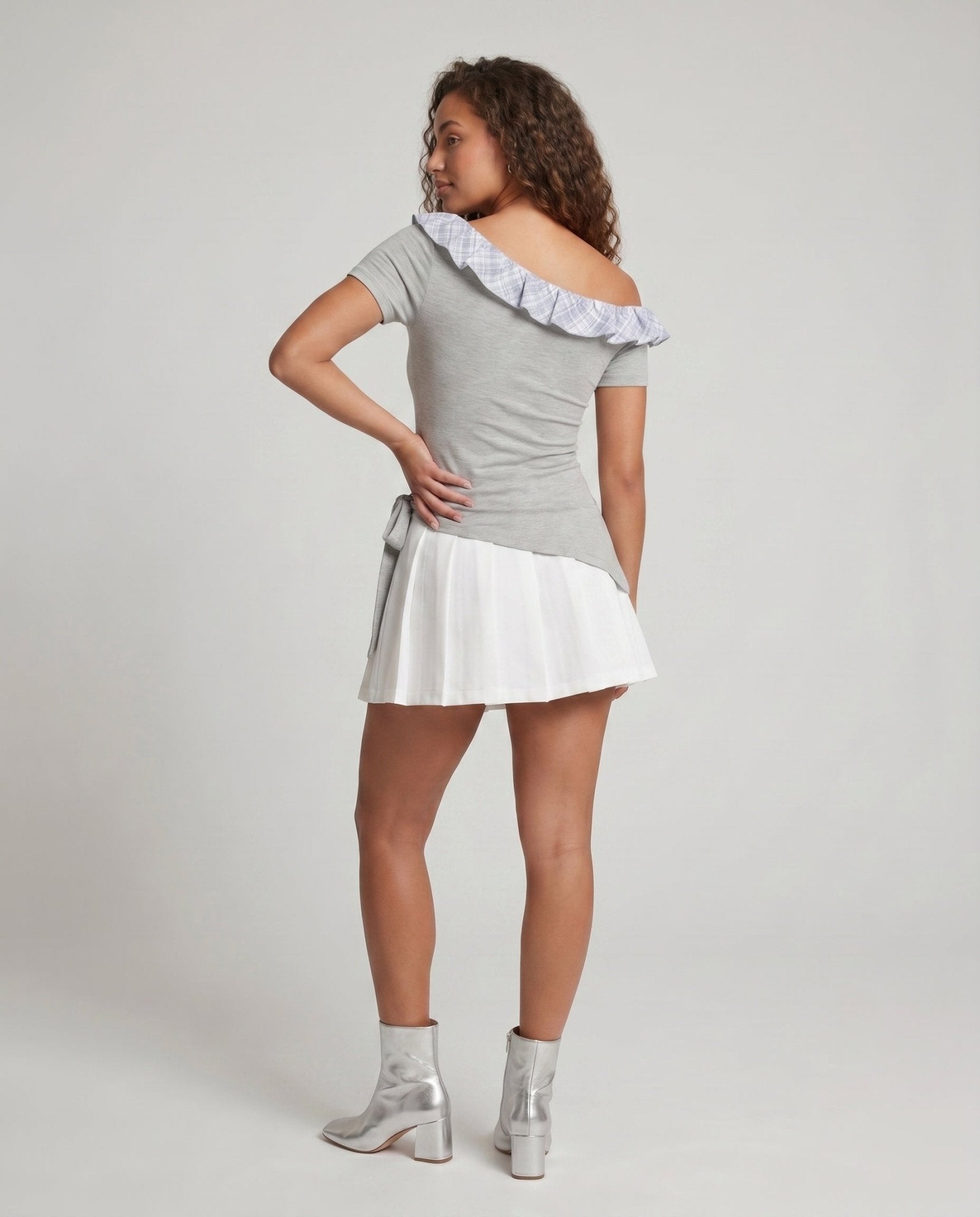 Women’s dress with playful asymmetrical cut and sophisticated ruffle design - Chichicherry