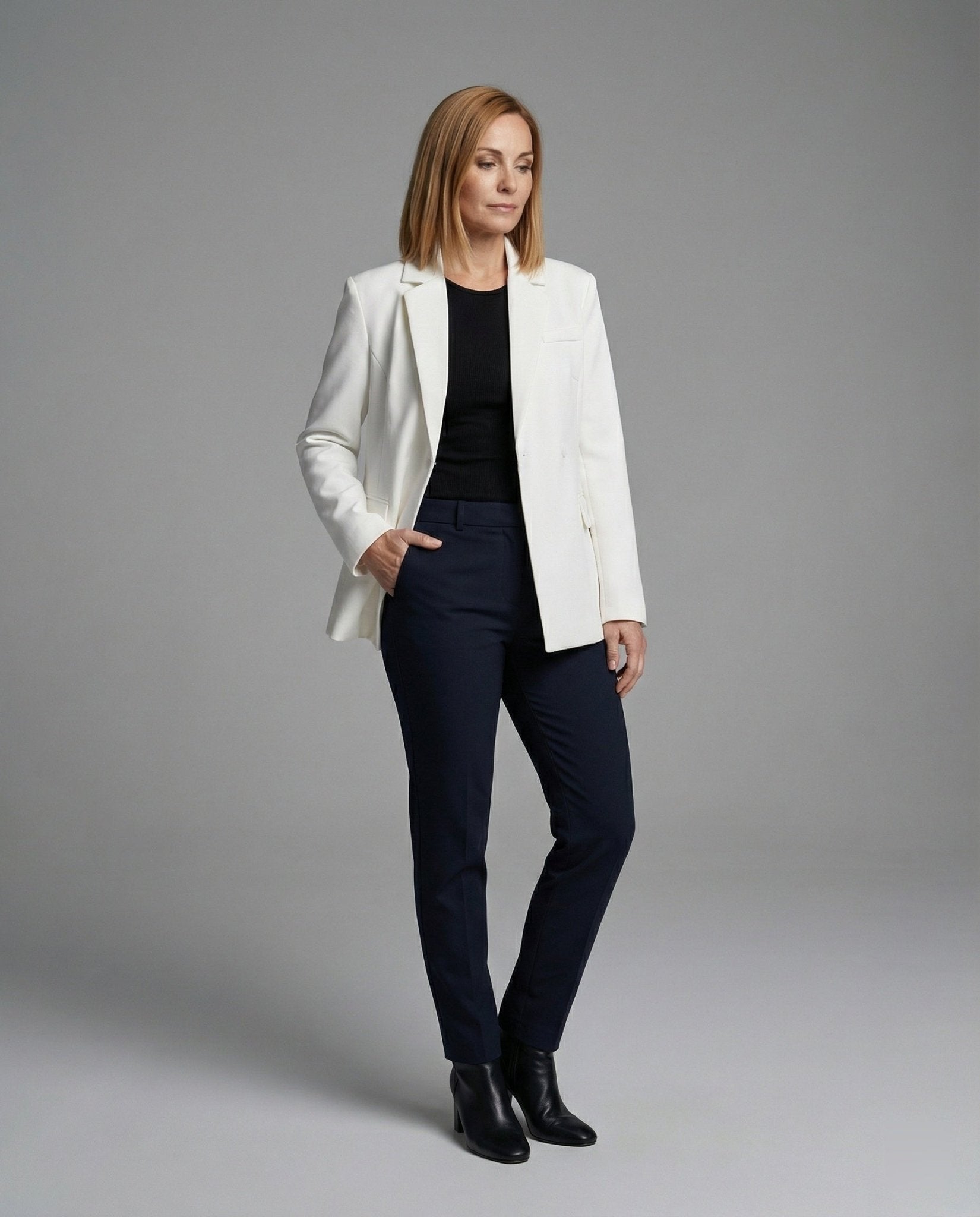 Women's elegant blazer jacket with asymmetrical cut - Chichicherry