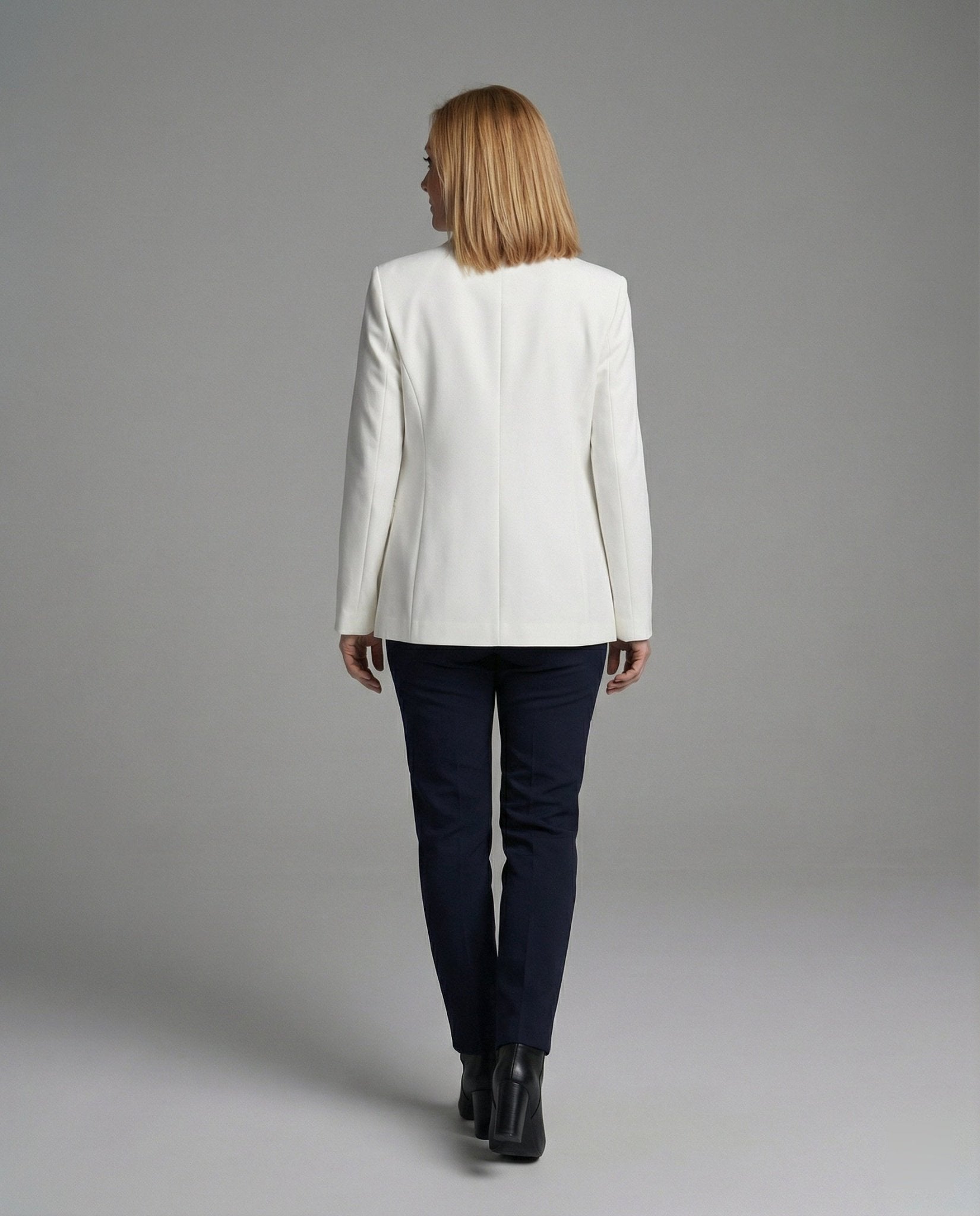 Women's elegant blazer jacket with asymmetrical cut - Chichicherry