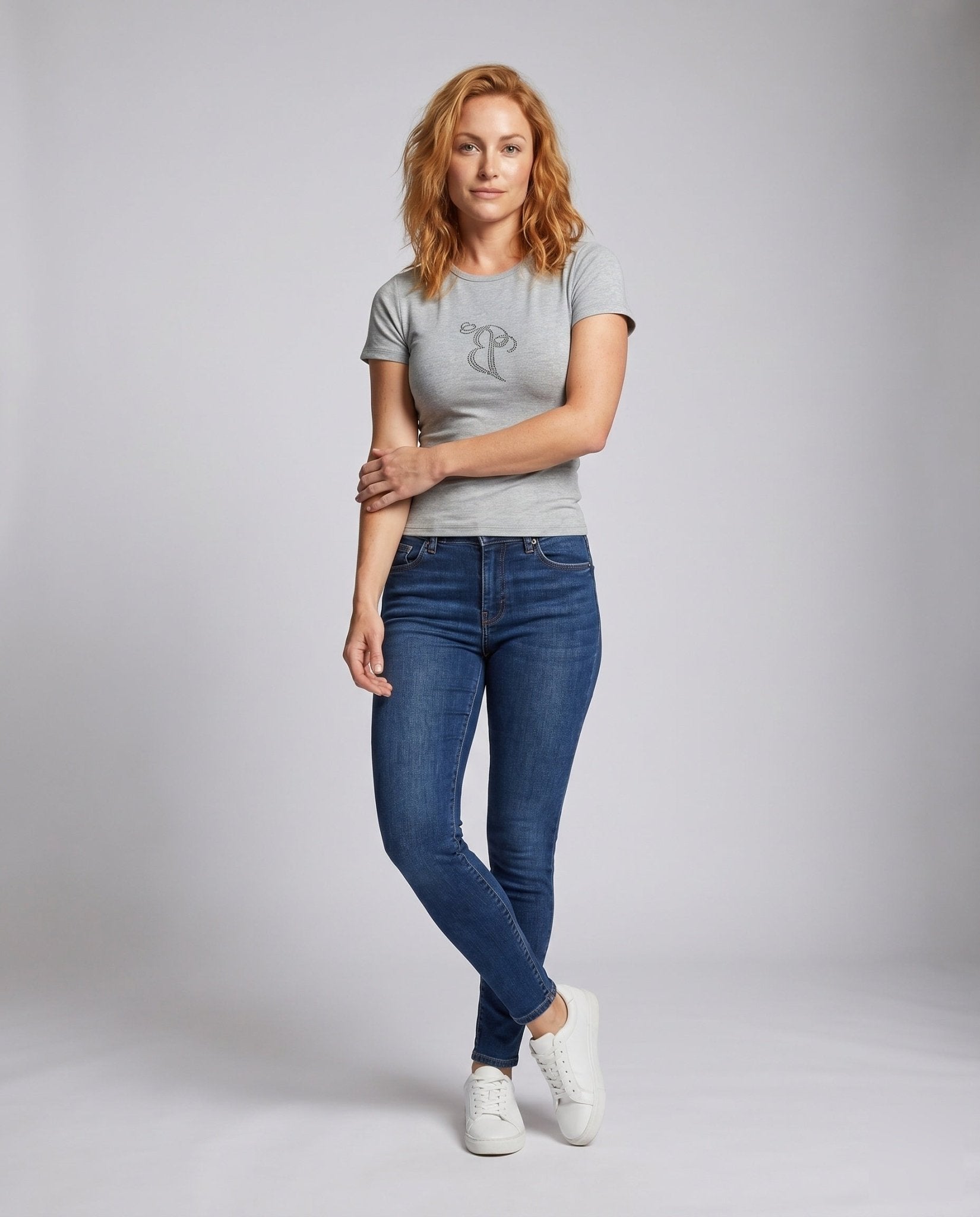 Women's Fitted T-Shirt with Sparkling Design - Chichicherry
