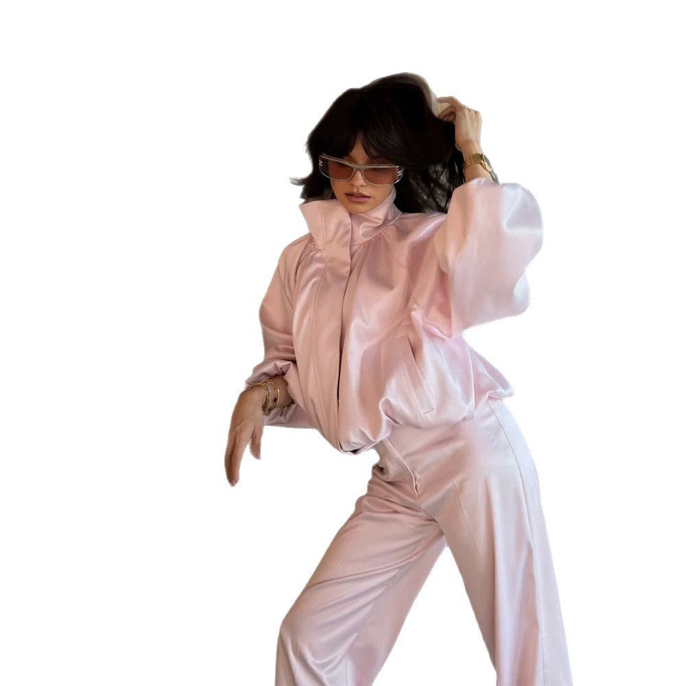 Women's High-Waist Palazzo Pants with Crease and Wide Leg Chichicherry - Chichicherry