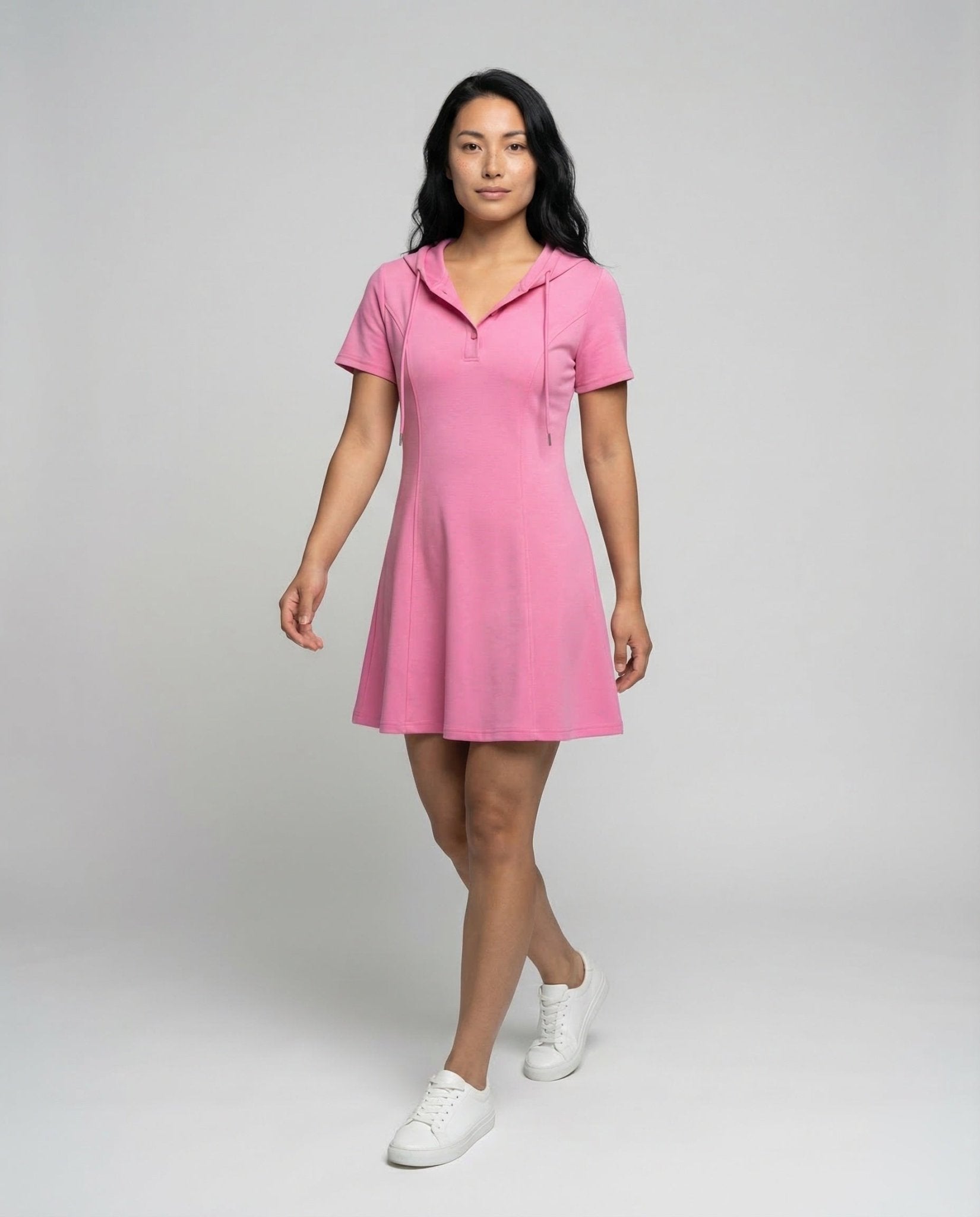 Women's Hooded Skater Dress A-Line - Chichicherry