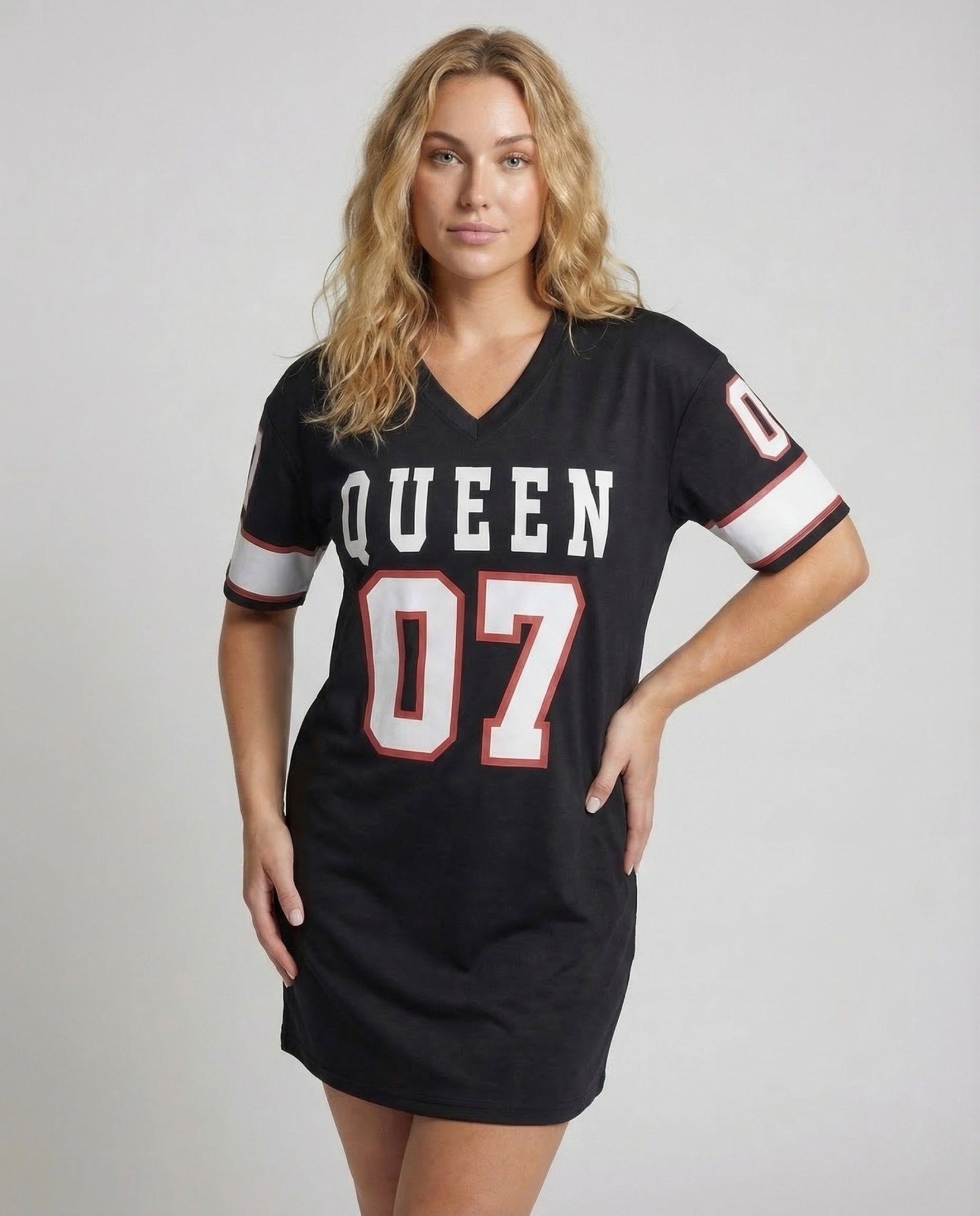 Women's Jersey Mini Dress Sport Print - Chichicherry