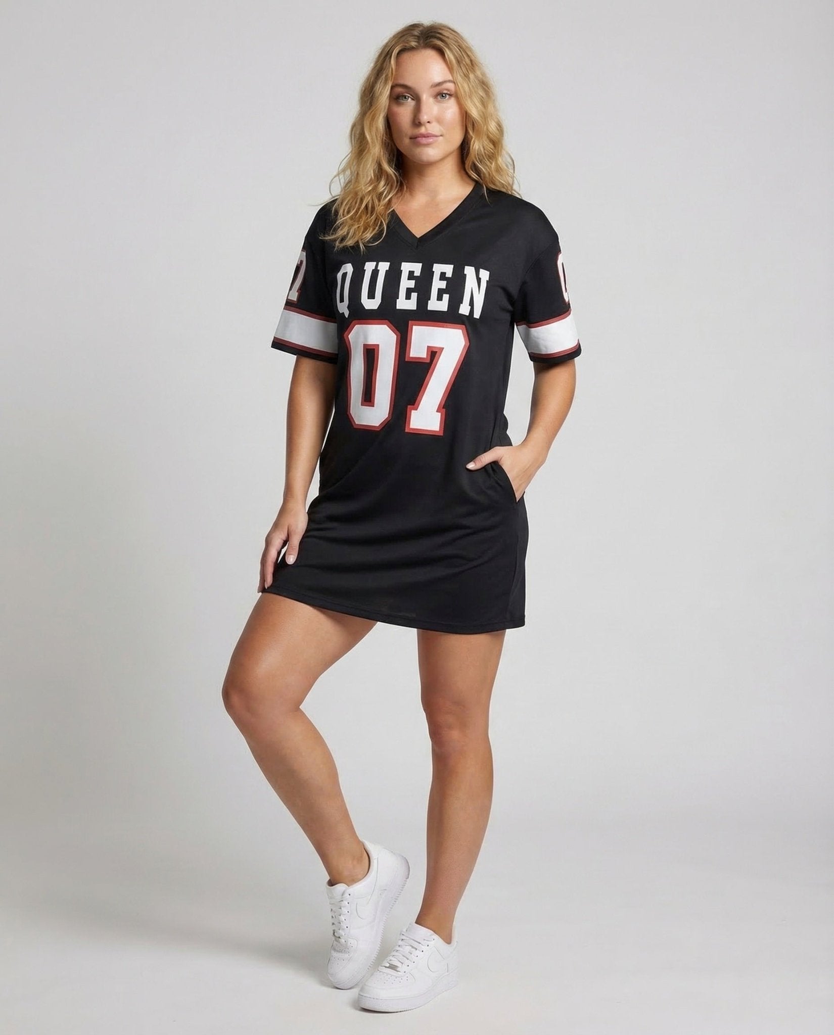 Women's Jersey Mini Dress Sport Print - Chichicherry