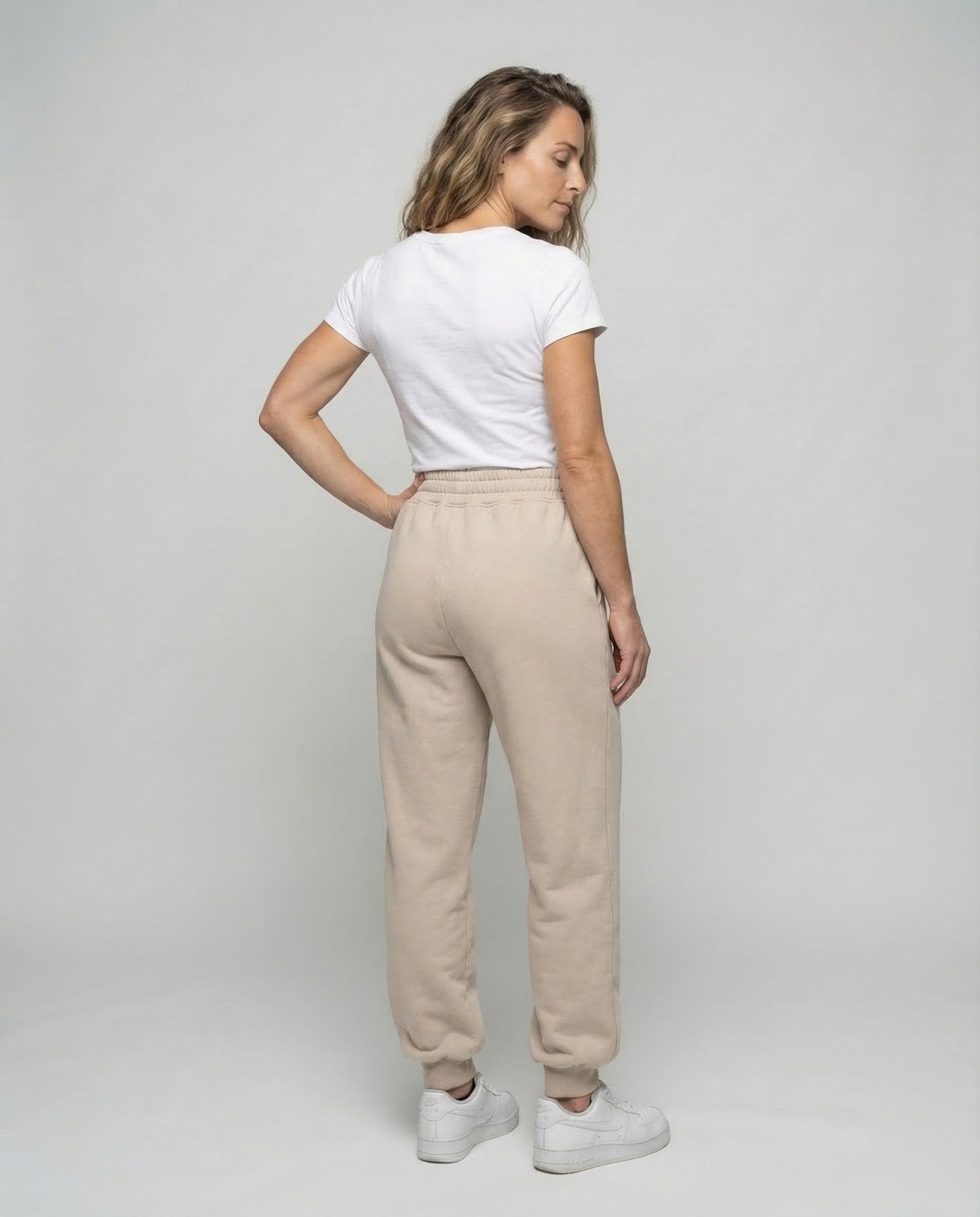 Women's Jogging Pants High Waist Pleats - Chichicherry