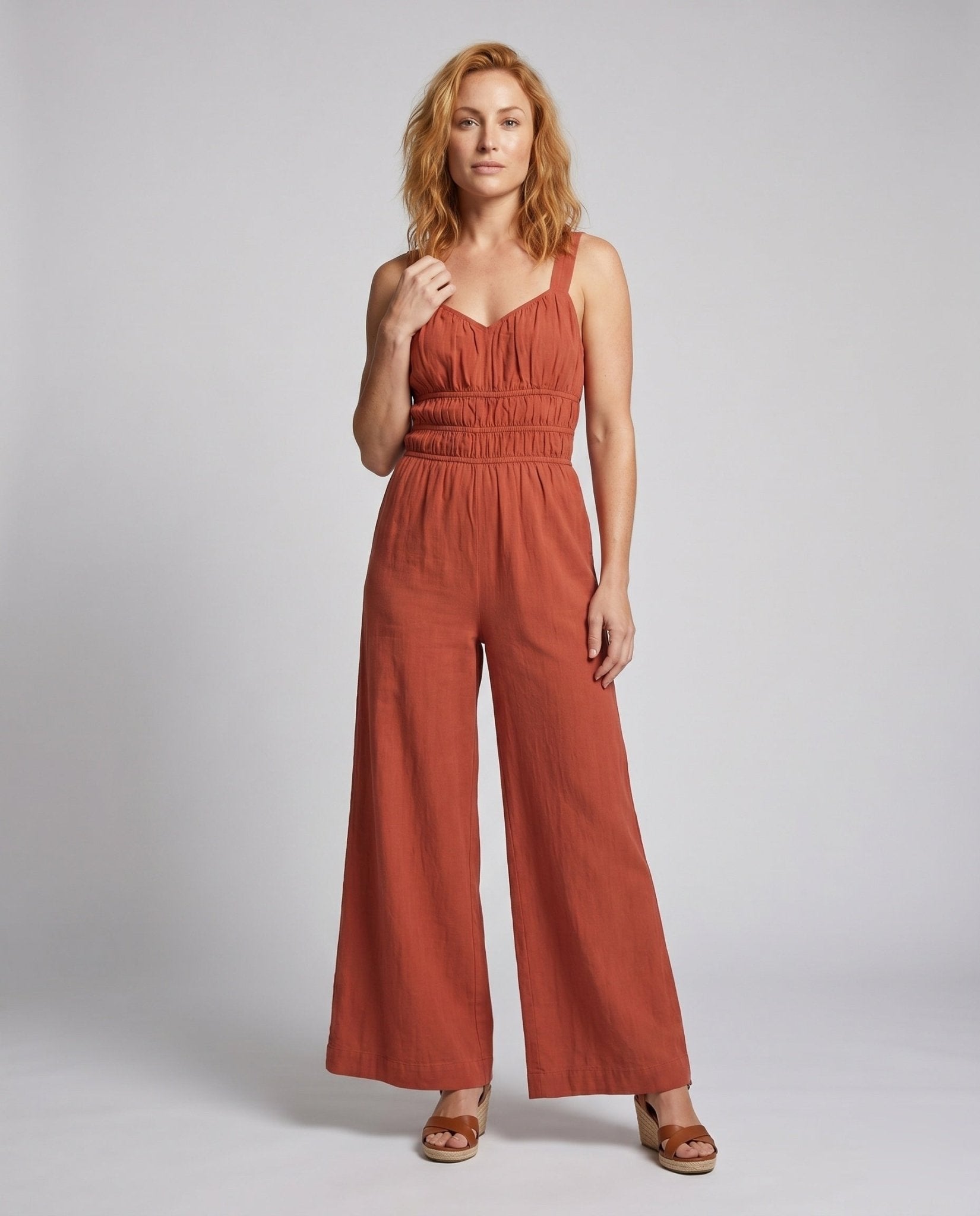 Women's jumpsuit with wide leg and elastic top - Chichicherry