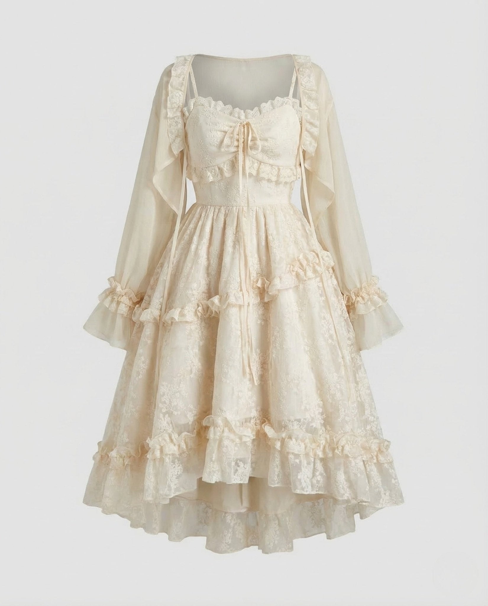 Women's Lace Dress Vintage Corset Bustier - Chichicherry