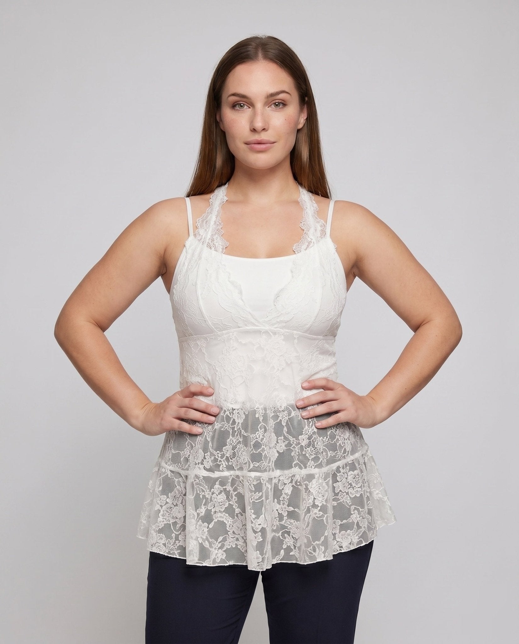 Women’s lace dress with seductive cut - Chichicherry