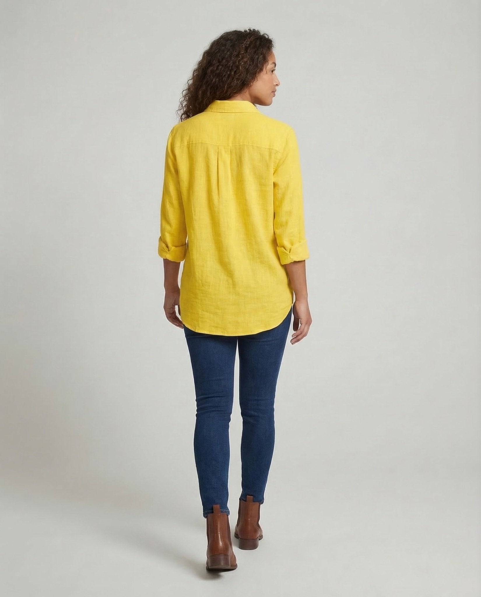 Women's Linen Blouse Floral Print - Chichicherry
