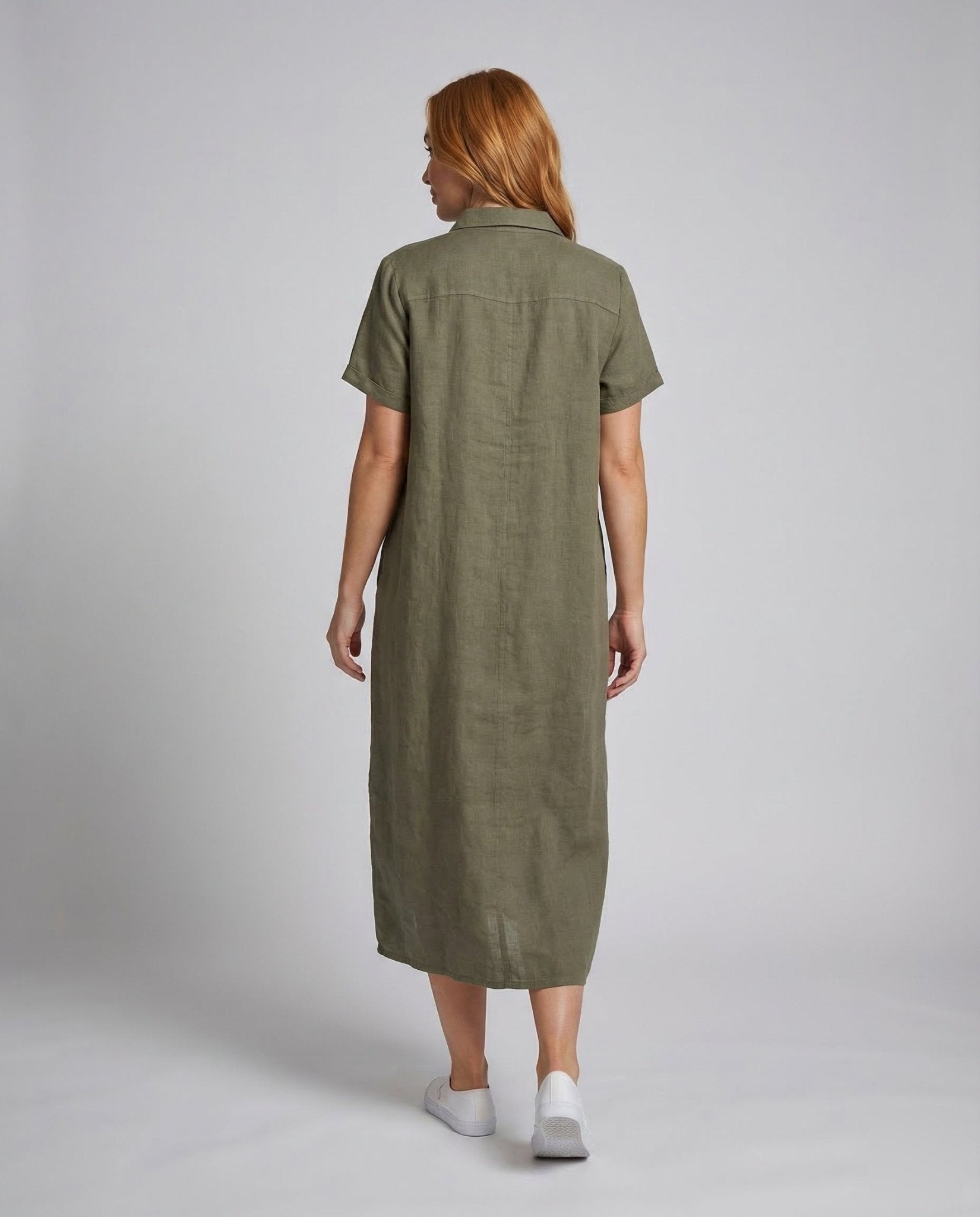 Women's Linen Dress Polo Belt - Chichicherry