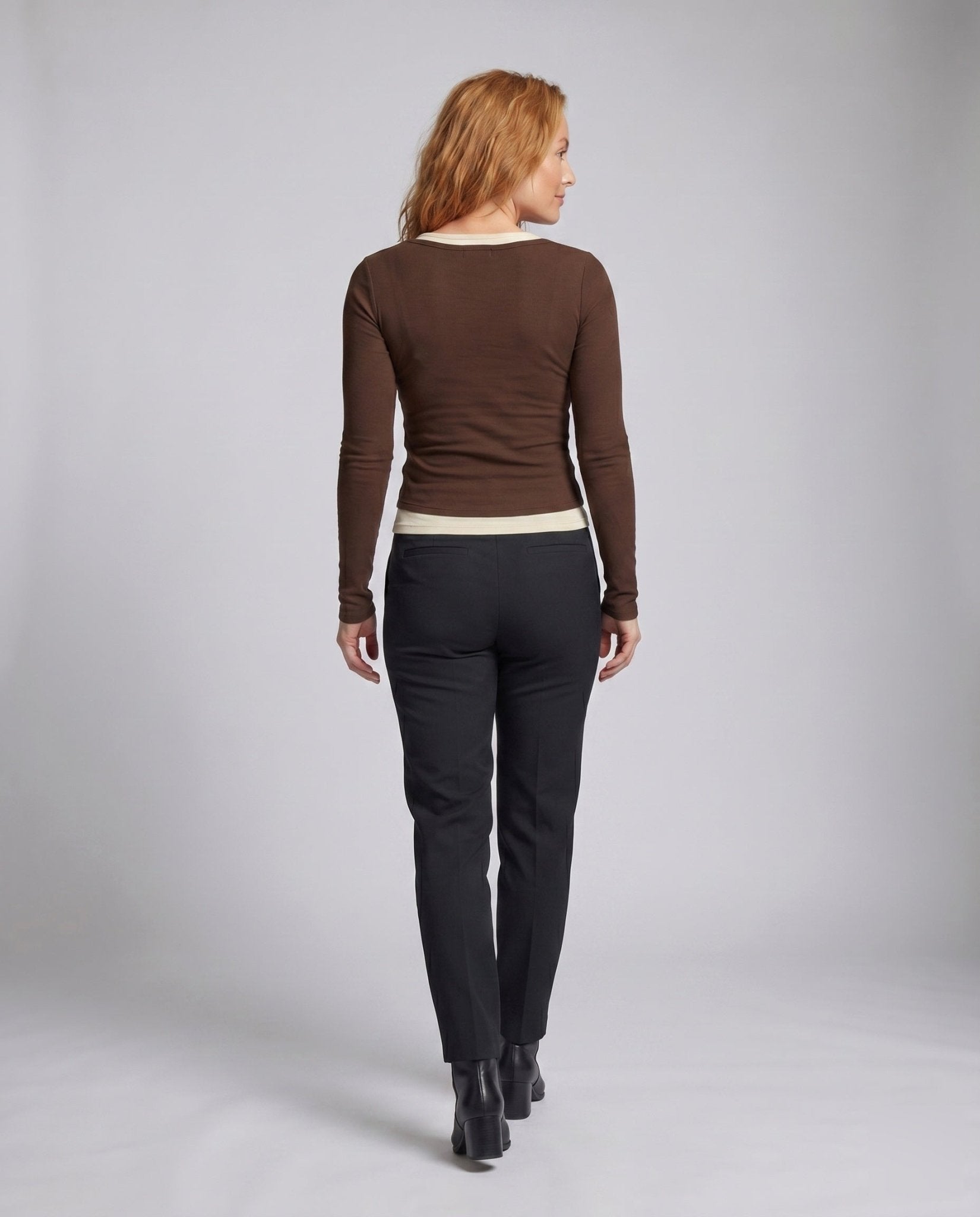Women's Long Sleeve Shirt with Button Placket and Casual Chic - Chichicherry