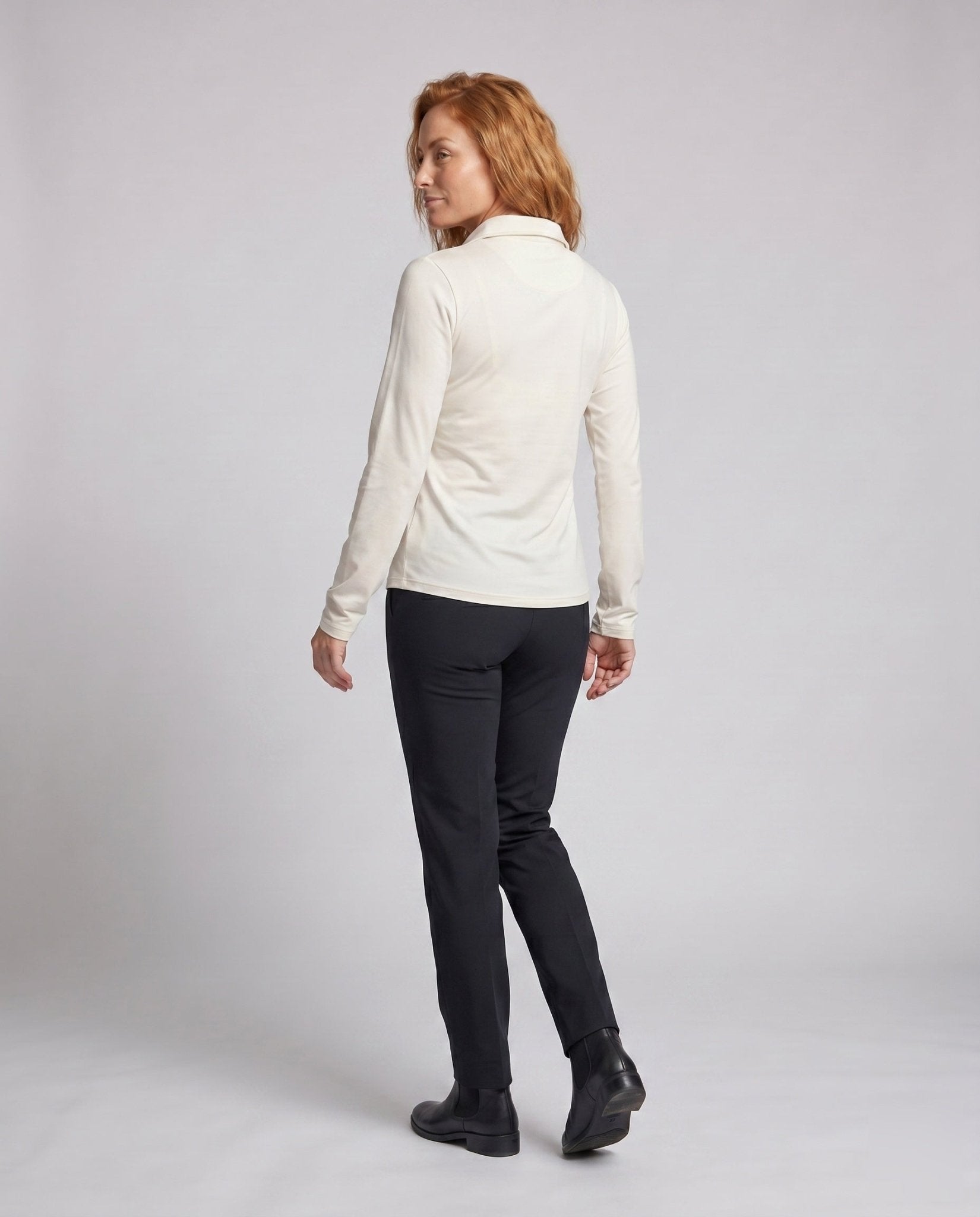 Women's long sleeve shirt with button placket and sporty design - Chichicherry