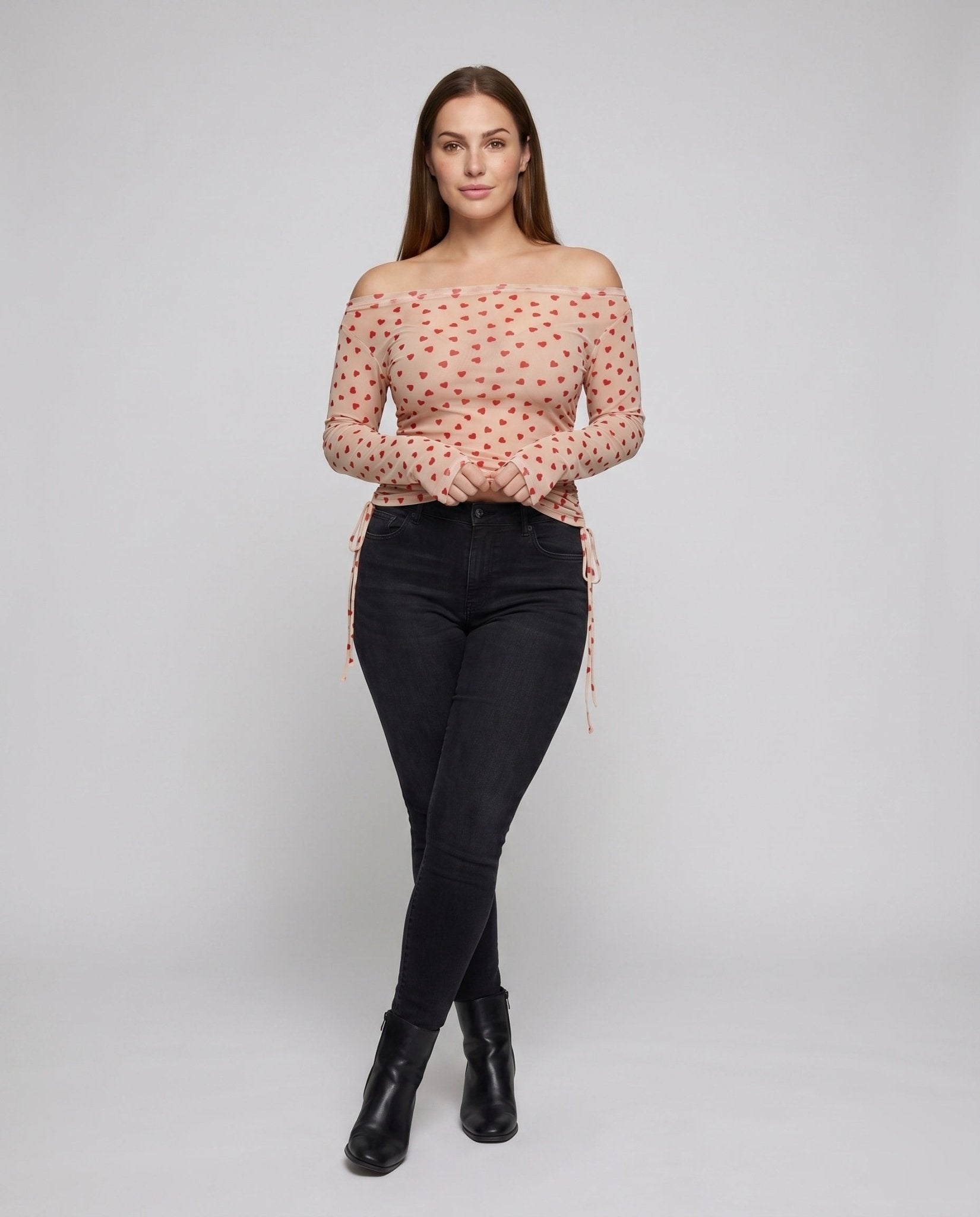 Women's long sleeve shirt with refined ruffle design - Chichicherry
