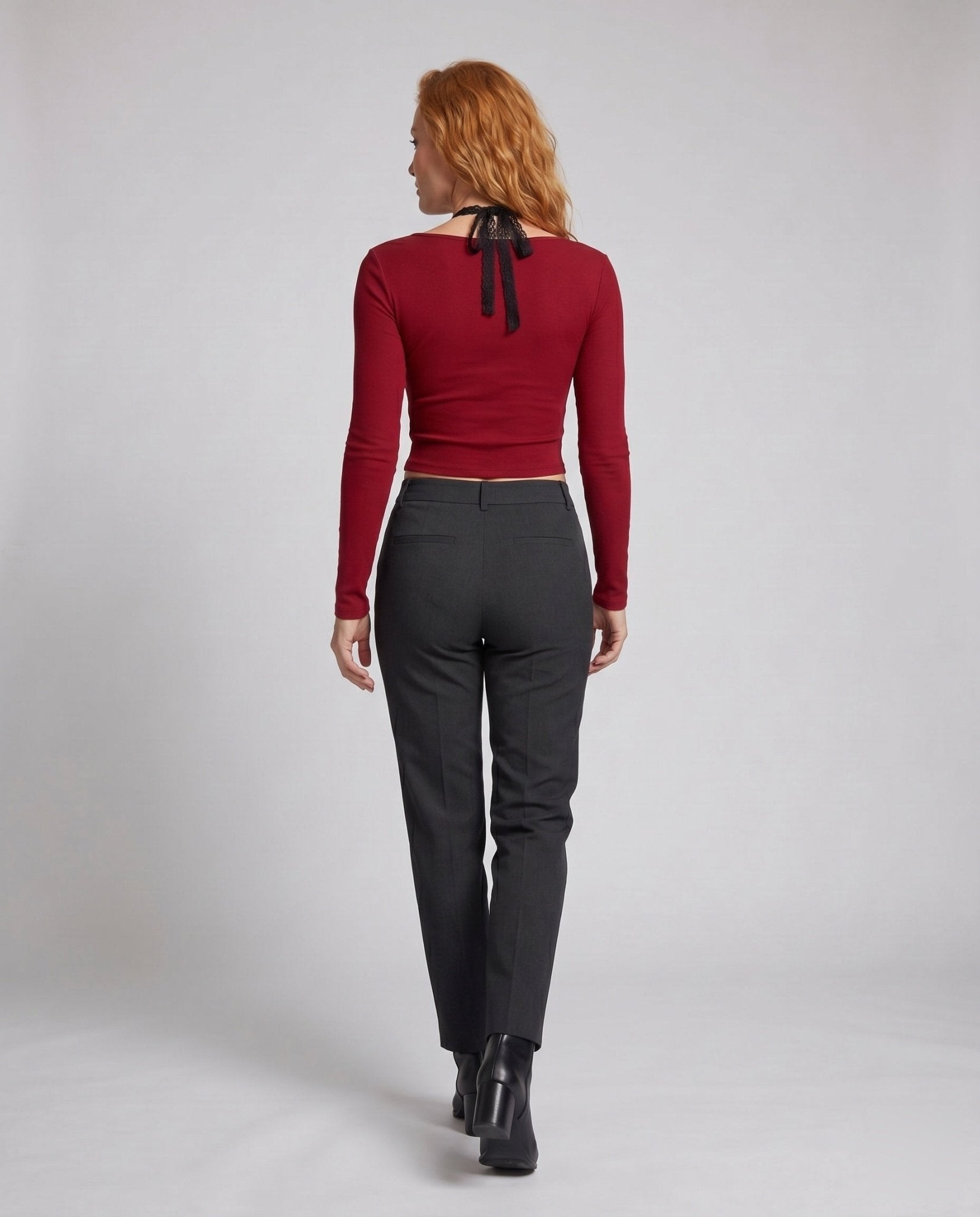 Women’s long sleeve top with innovative button closure and fashionable cut - Chichicherry