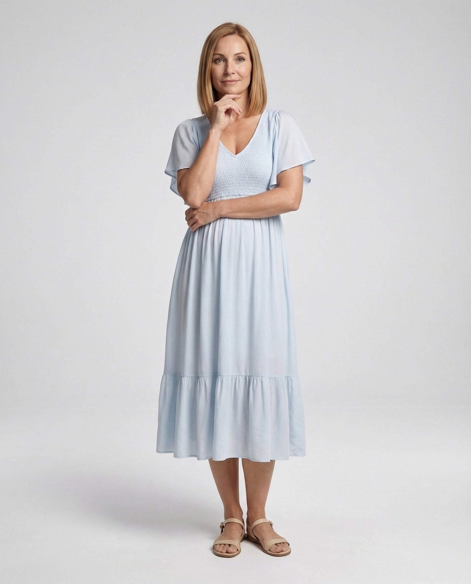 Women's Maternity and Nursing Dress with Empire Waist - Chichicherry