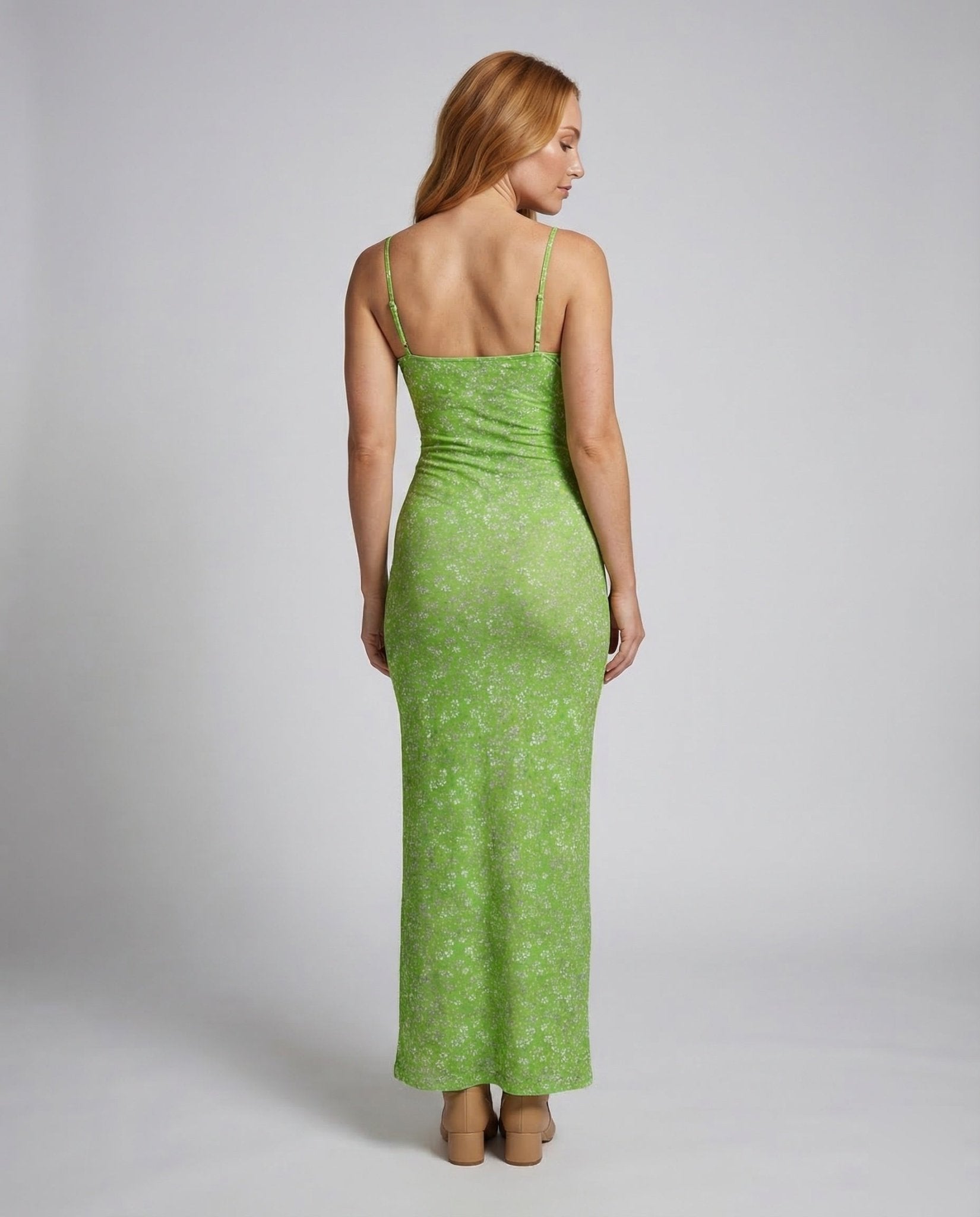 Women's Maxi Dress Backless Spaghetti Straps - Chichicherry