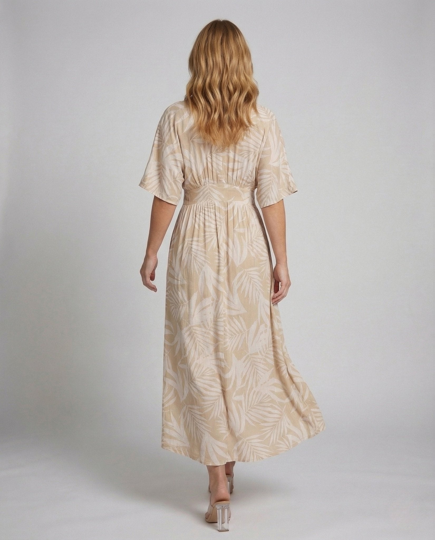 Women's Maxi Dress Empire Waist Slit - Chichicherry