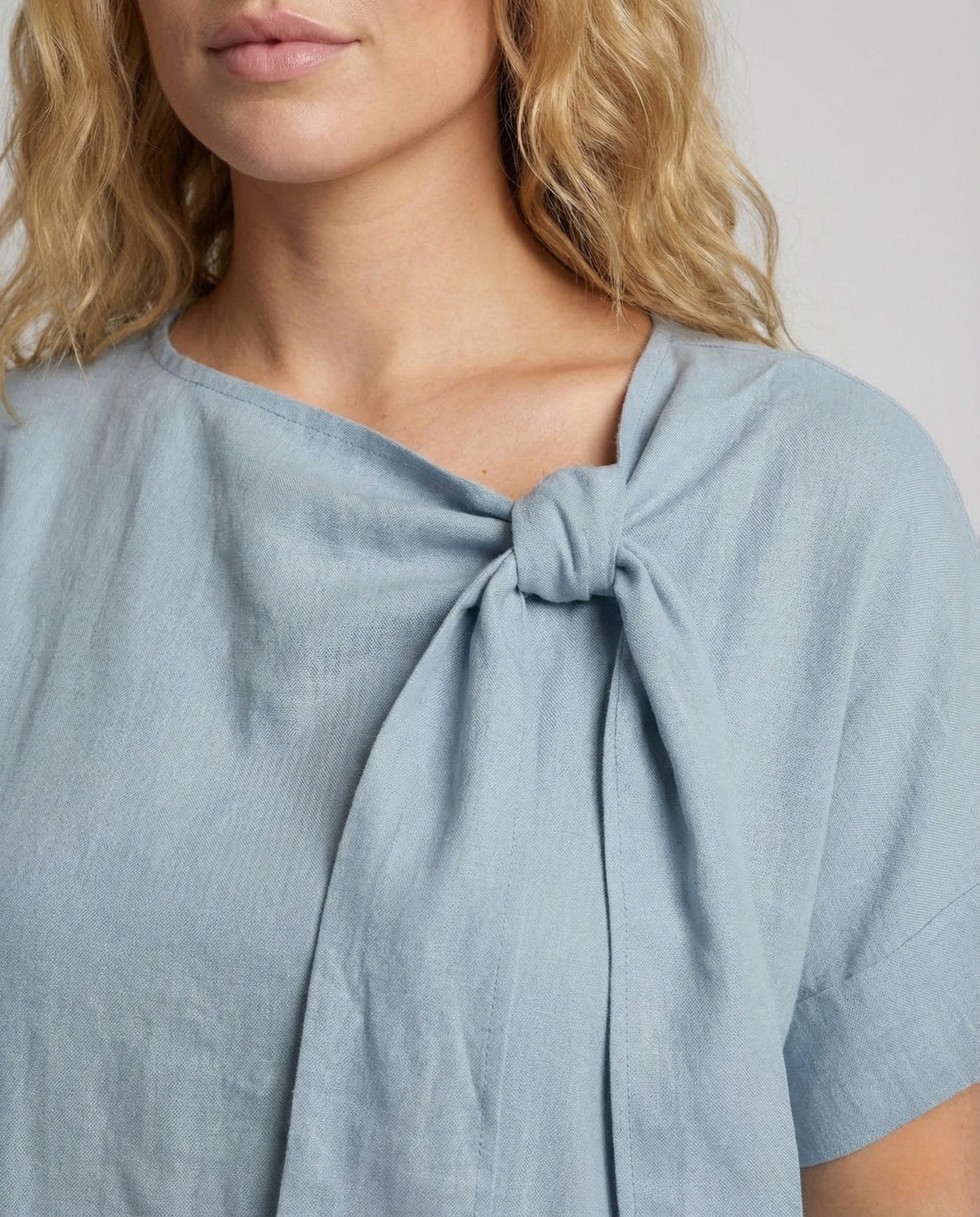 Women's Maxi Dress Knot Neck Pockets - Chichicherry