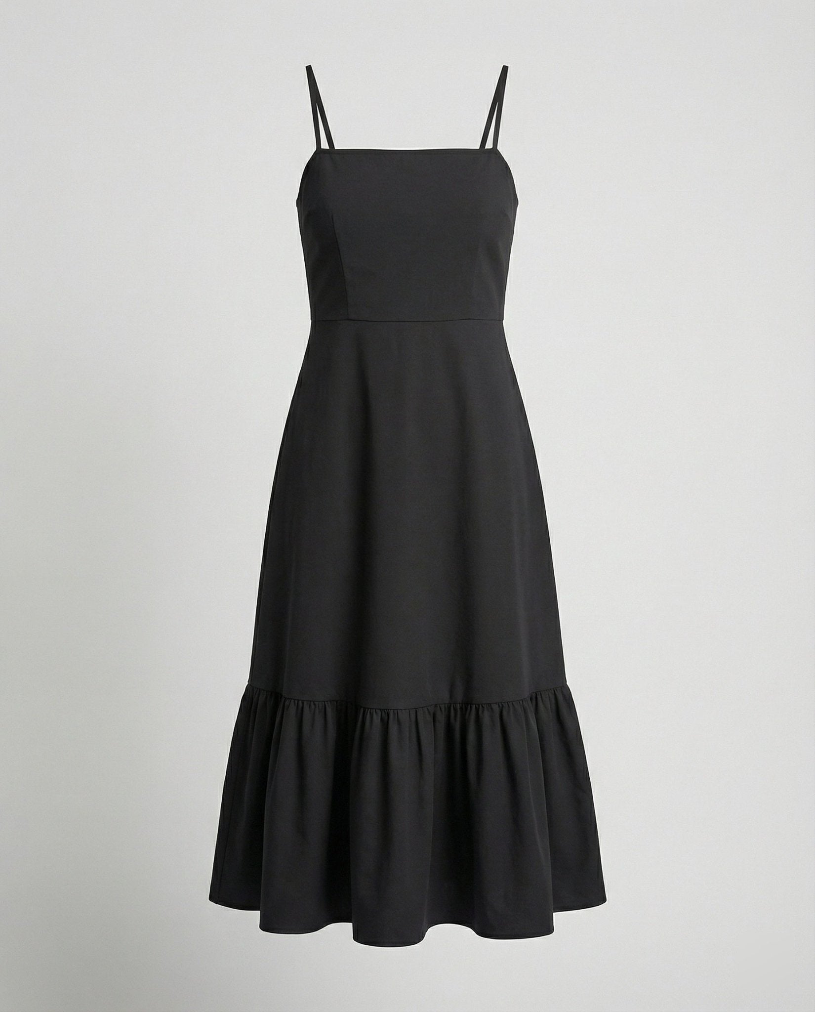 Women's Maxi Dress with Slim Straps - Chichicherry
