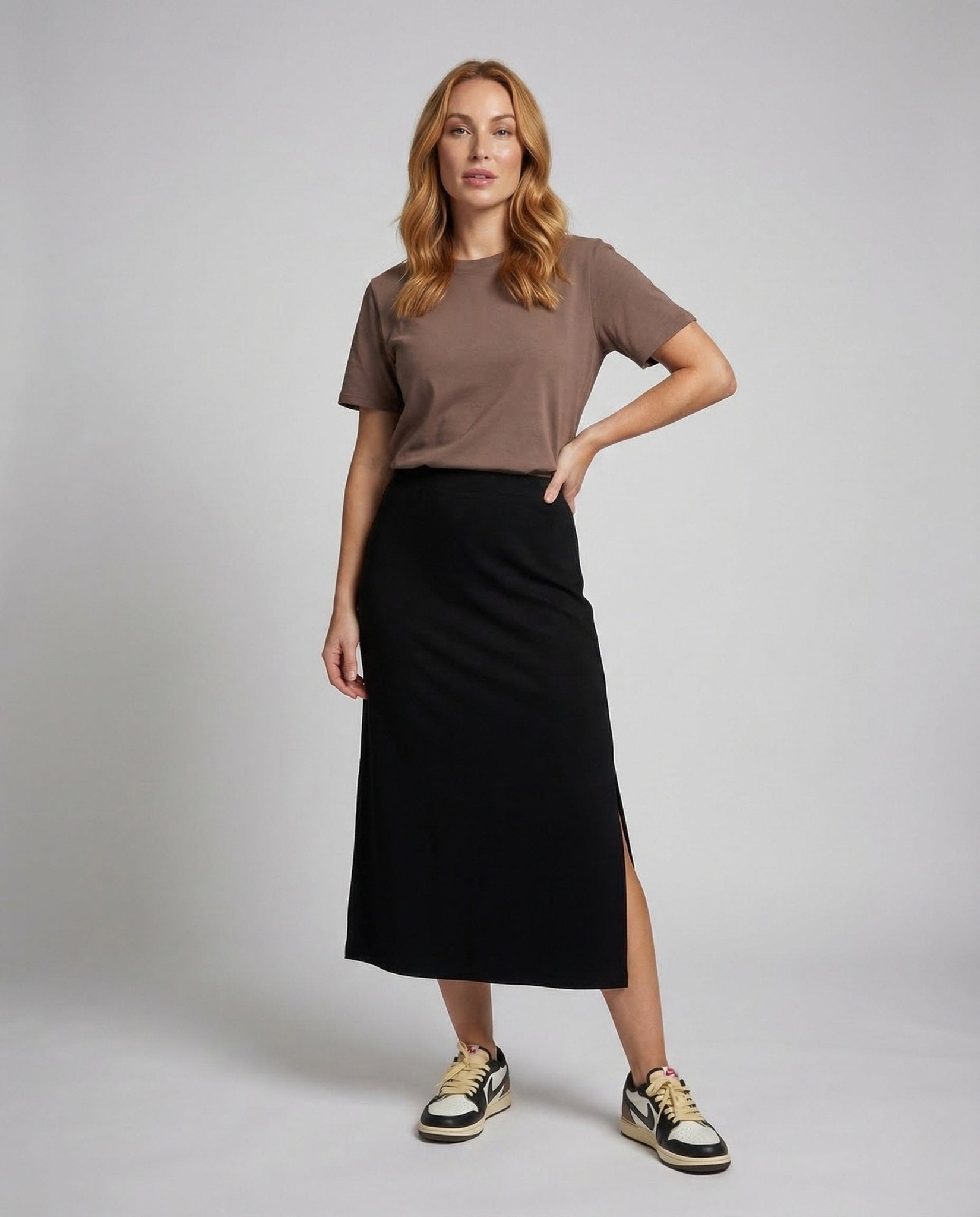 Women's Maxi Skirt Side Slit Asymmetrical - Chichicherry