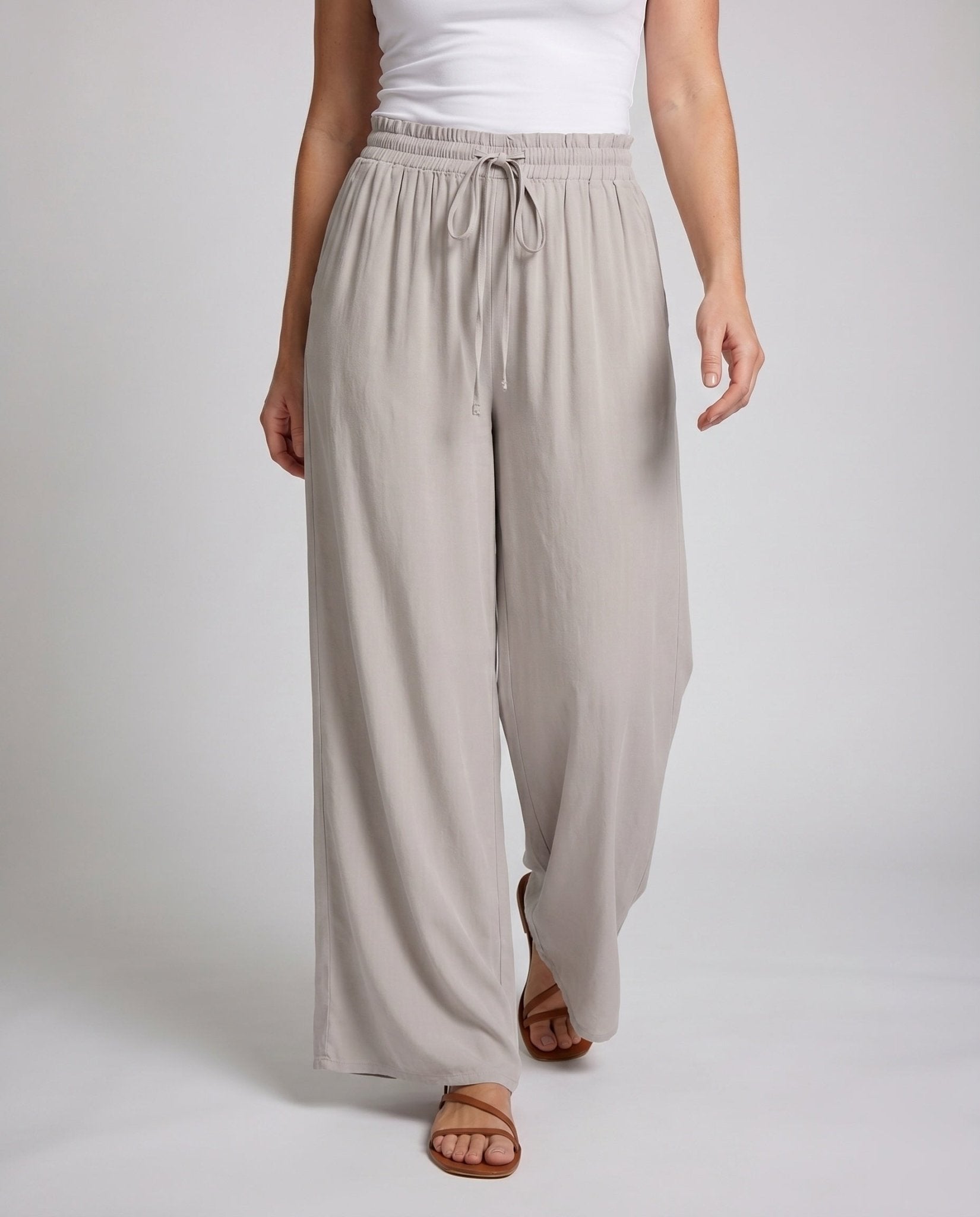 Women's maxi skirt with side pockets and elastic waistband - Chichicherry
