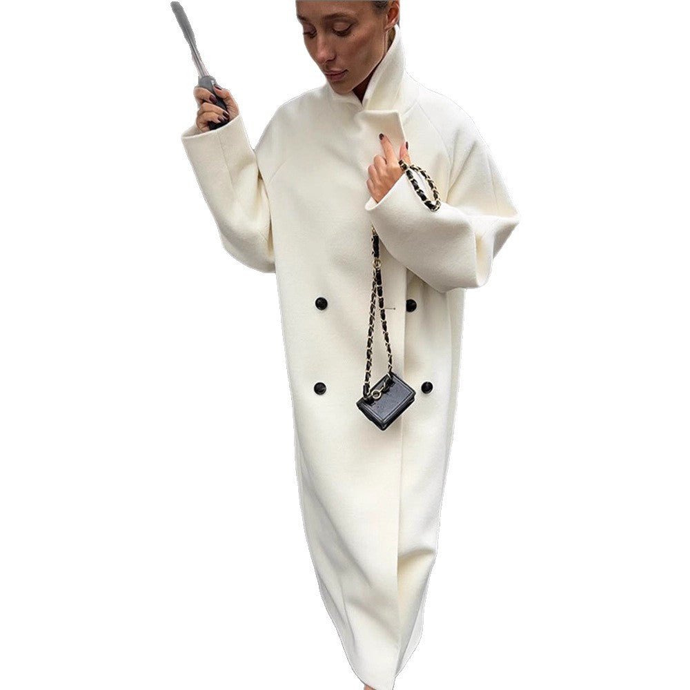 Women's Maximum Coat in clean-cut Cocoon style with high stand-up collar Chichicherry - Chichicherry