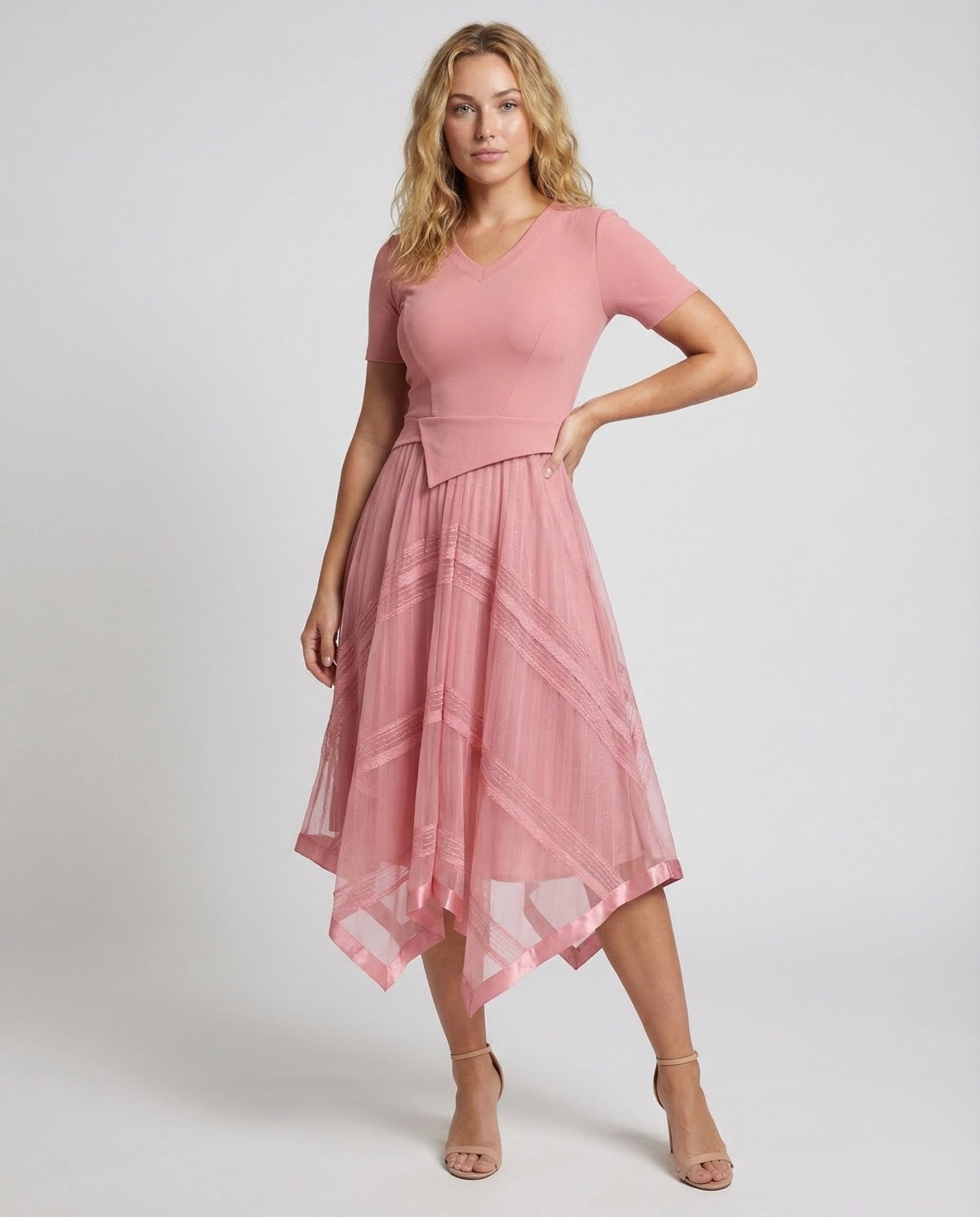 Women’s Midi Dress Knitted Tiered Skirt - Chichicherry