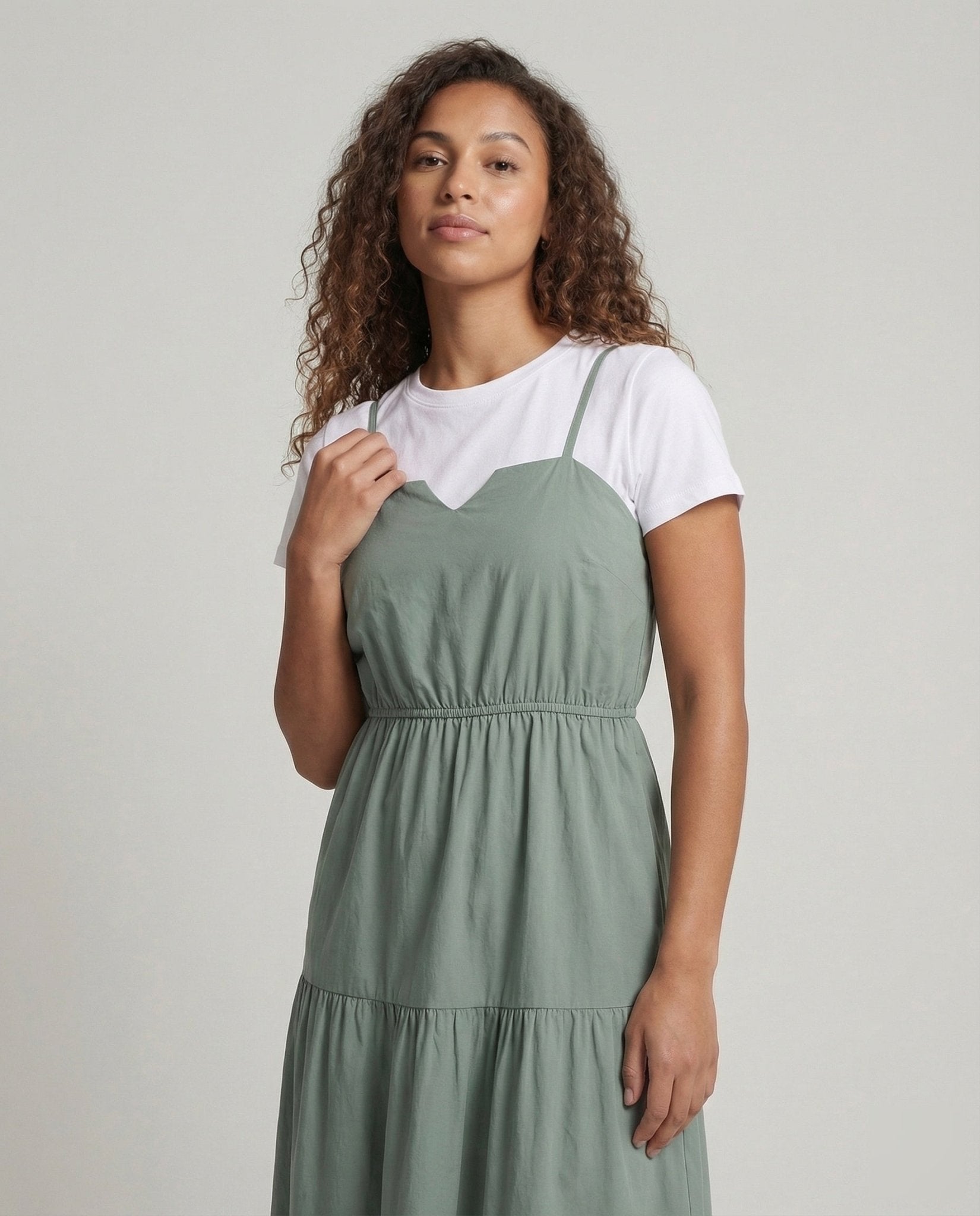 Women’s Midi Dress Layer Ruffle - Chichicherry