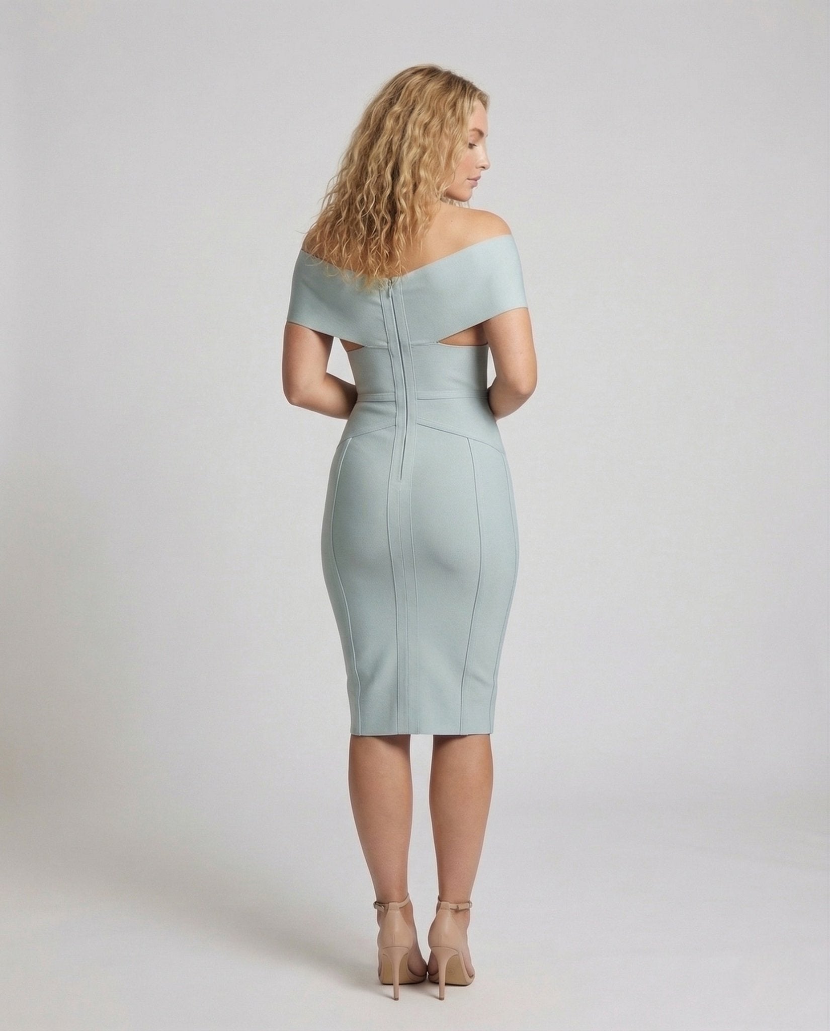 Women's Midi Dress Strapless Crossover - Chichicherry