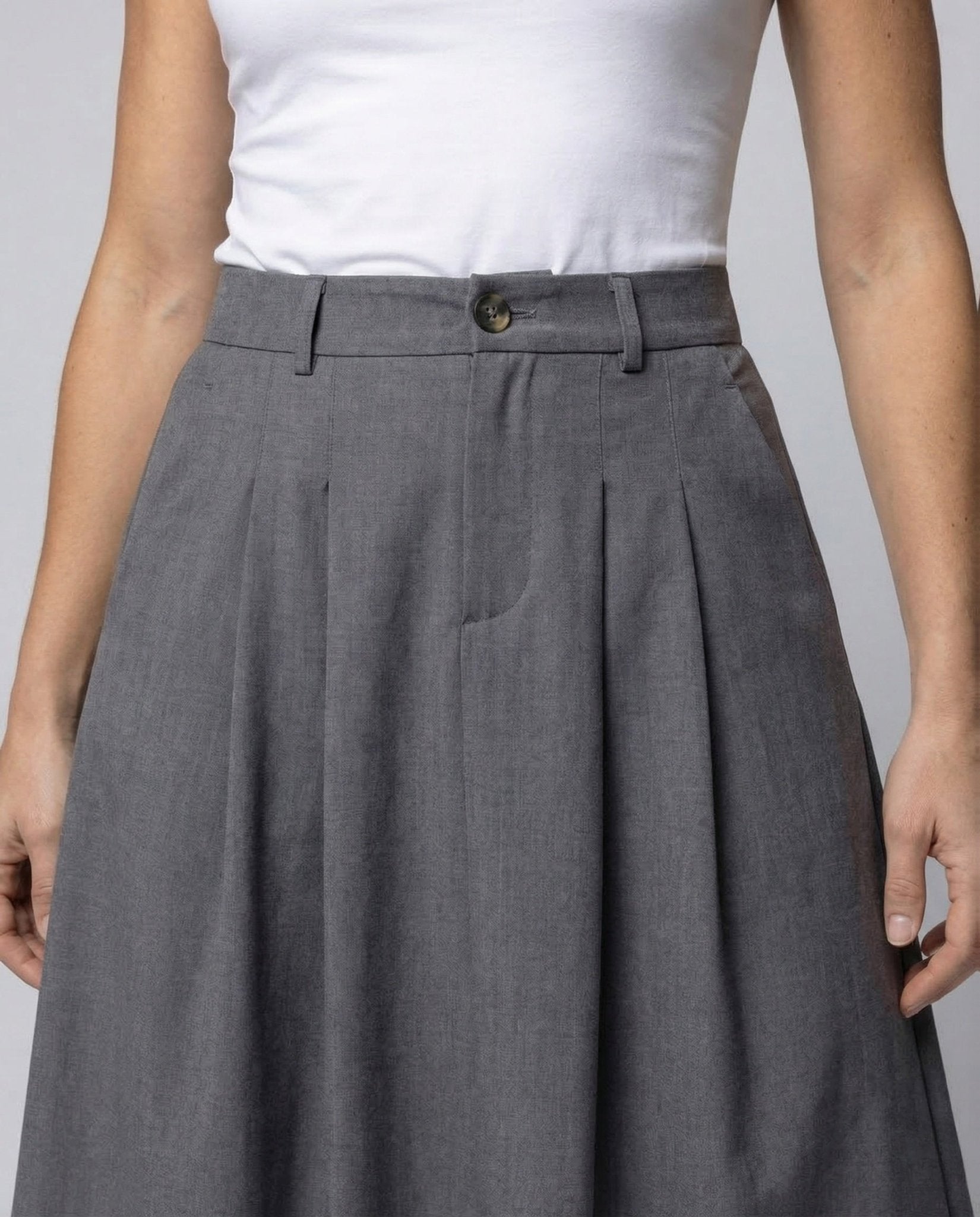 Women's Midi Skirt A-Line Pleats - Chichicherry